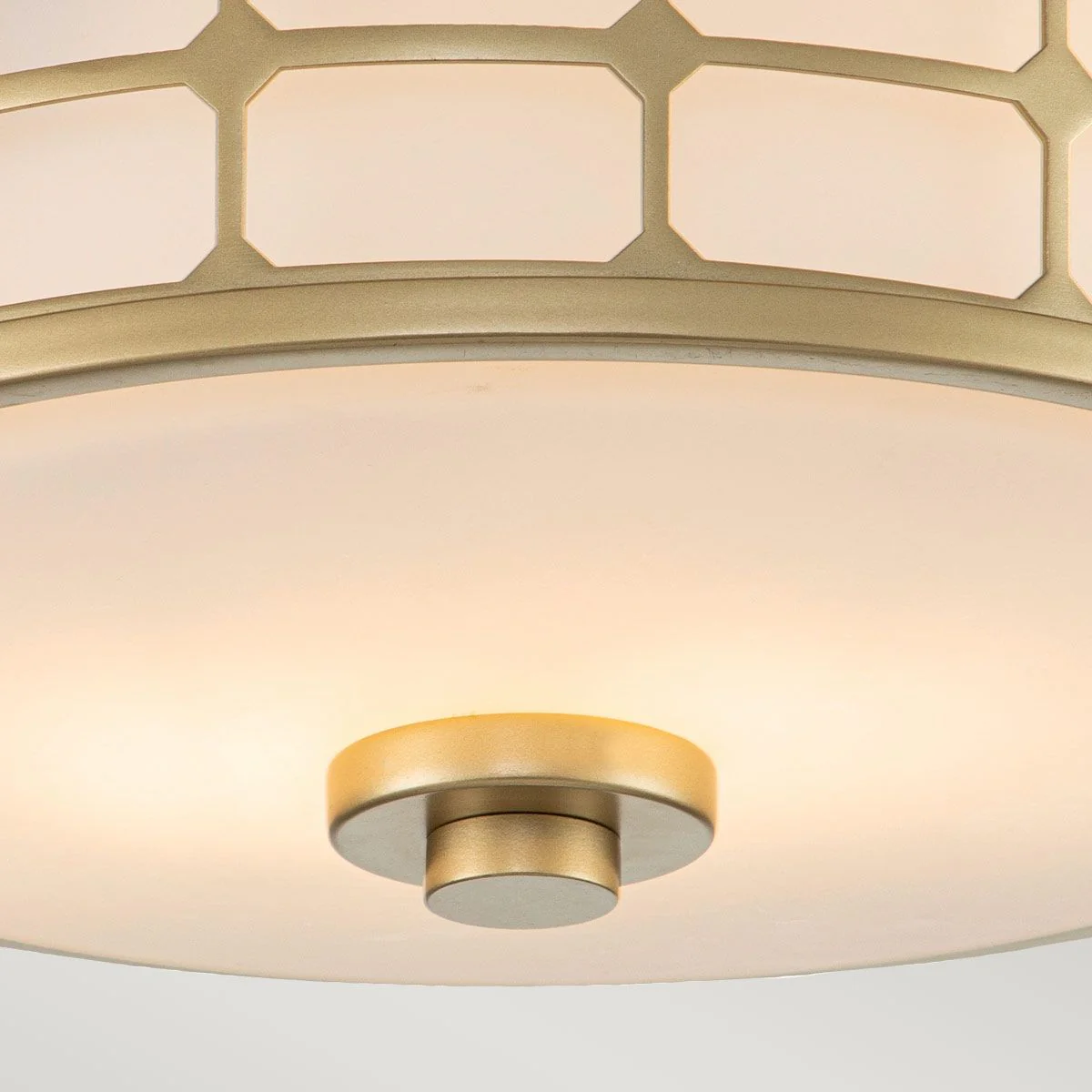 Guardian 2Lt Flush IP44 - Brushed Nickel / Painted Natural Brass - Image 6