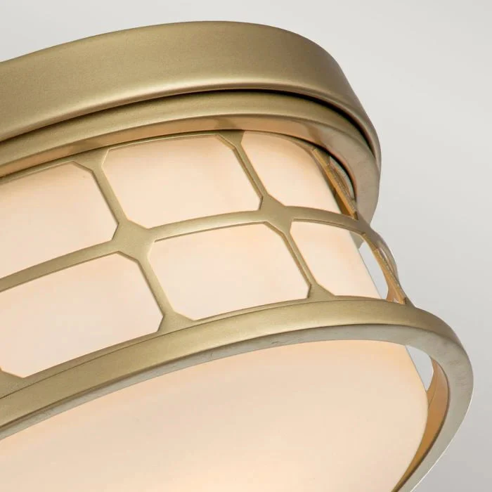 Guardian 2Lt Flush IP44 - Brushed Nickel / Painted Natural Brass - Image 7