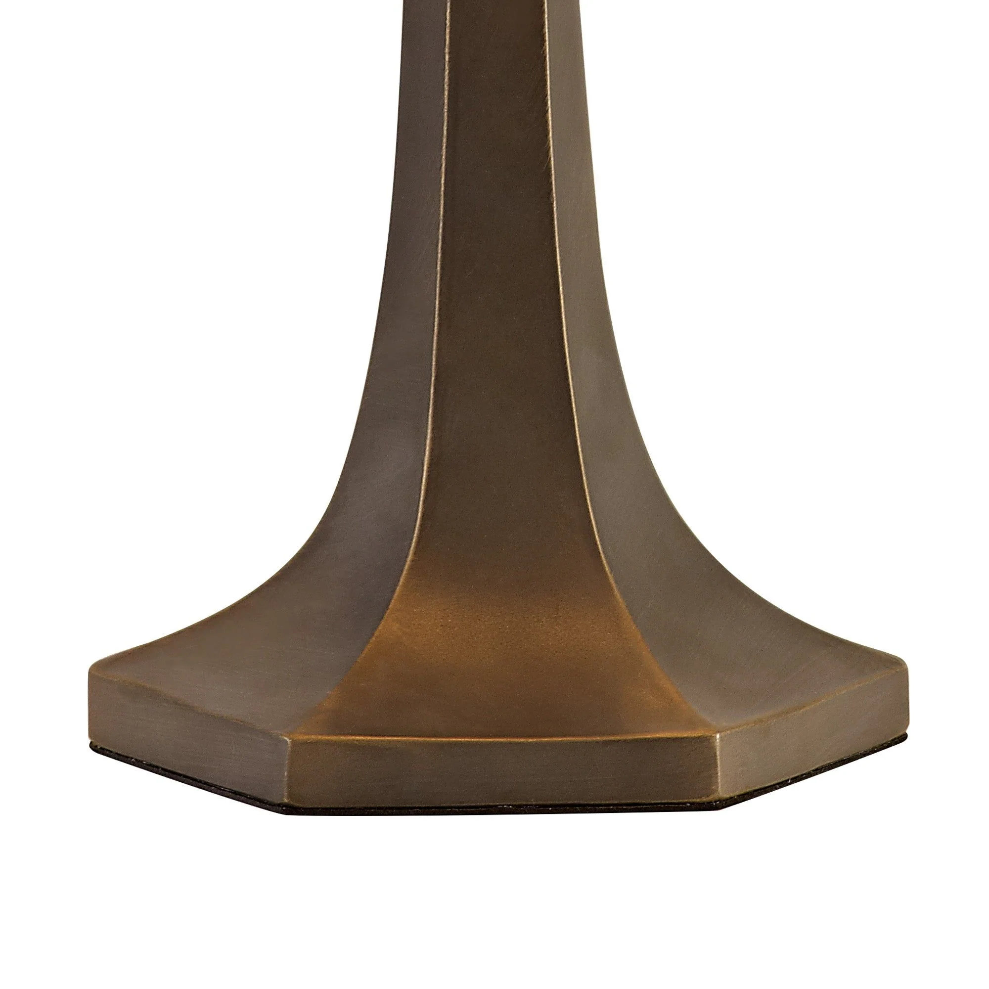 Guild 1/2 Light Curved Table Lamp E27 With 30cm Tiffany Shade, White/Grey/Black/Clear Crystal/Aged Antique Brass - Image 7