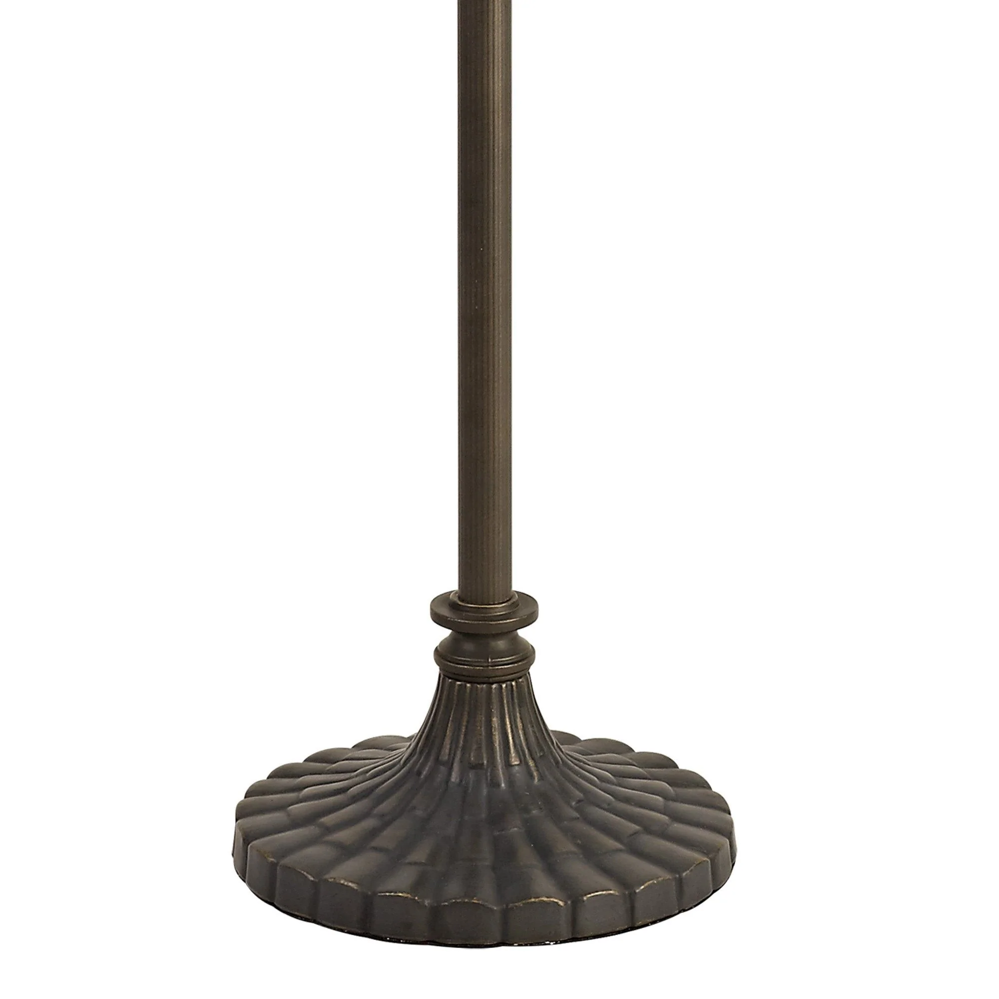 Guild 2 Light Leaf/Octagonal/Stepped  Design Floor Lamp E27 With 40cm Tiffany Shade, White/Grey/Black/Clear Crystal/Aged Antique Brass - Image 6