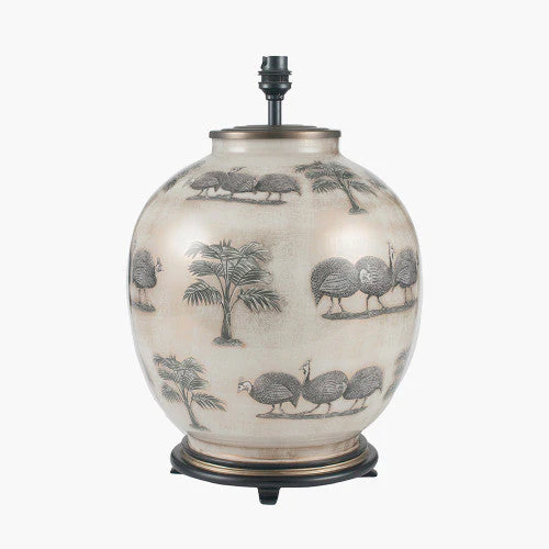 Guinea Fowl Glass Table Lamp Base- Various Sizes - Image 2