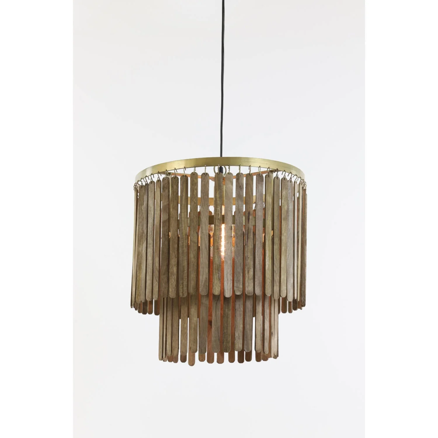 Gularo Hanging lamp- Wood Brown+Bronze - Image 3