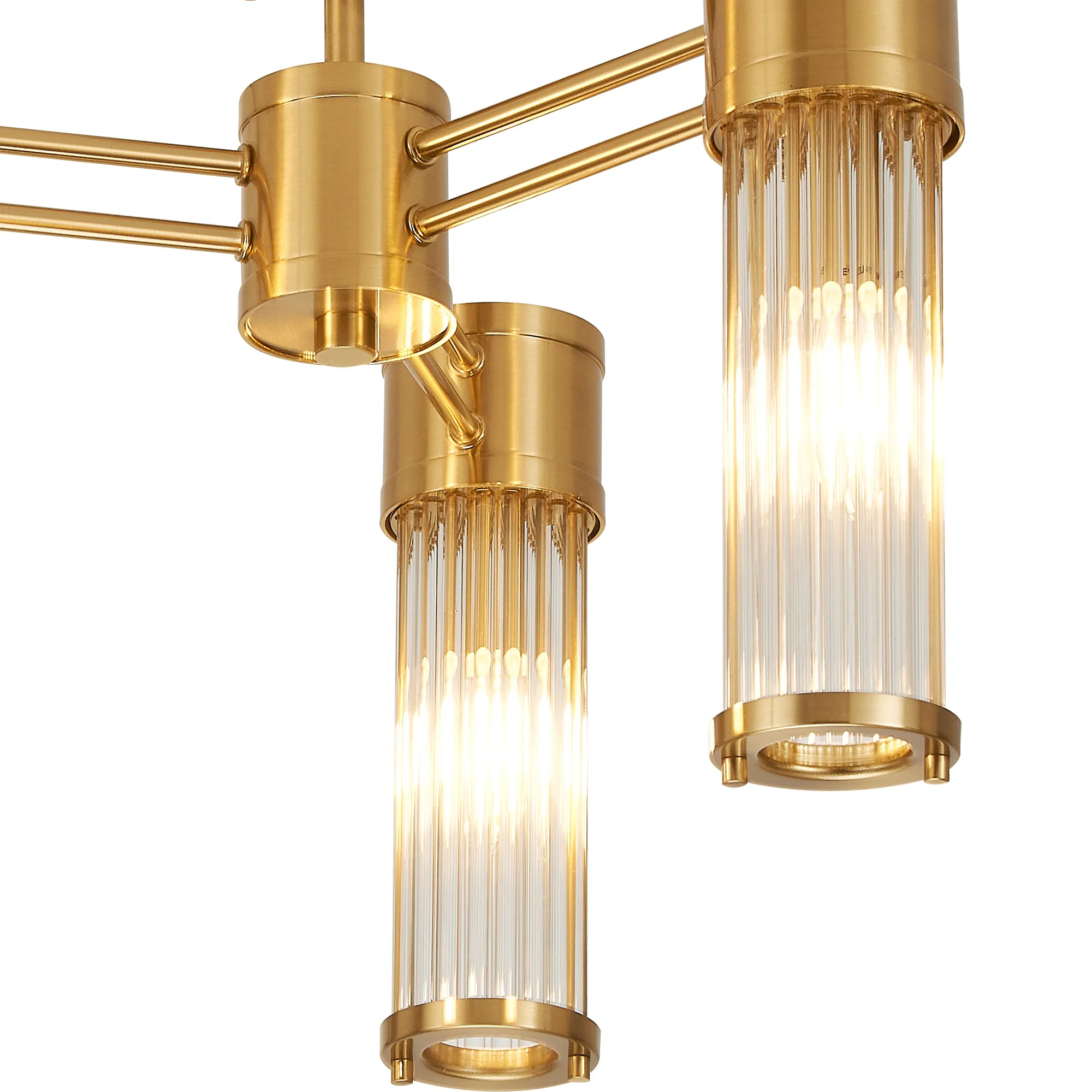 Gwen 3 Light Glass Rod Semi Flush IP44- Various Finishes - Image 10