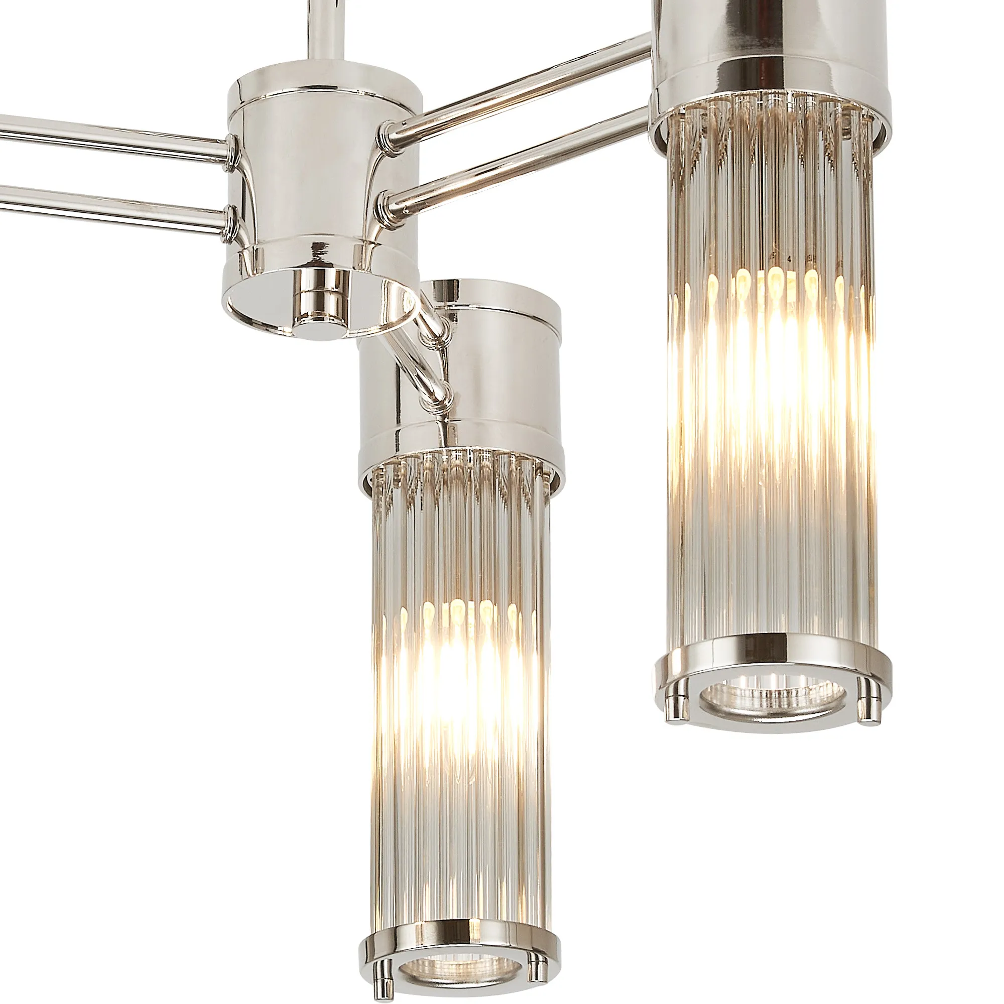 Gwen 3 Light Glass Rod Semi Flush IP44- Various Finishes - Image 7