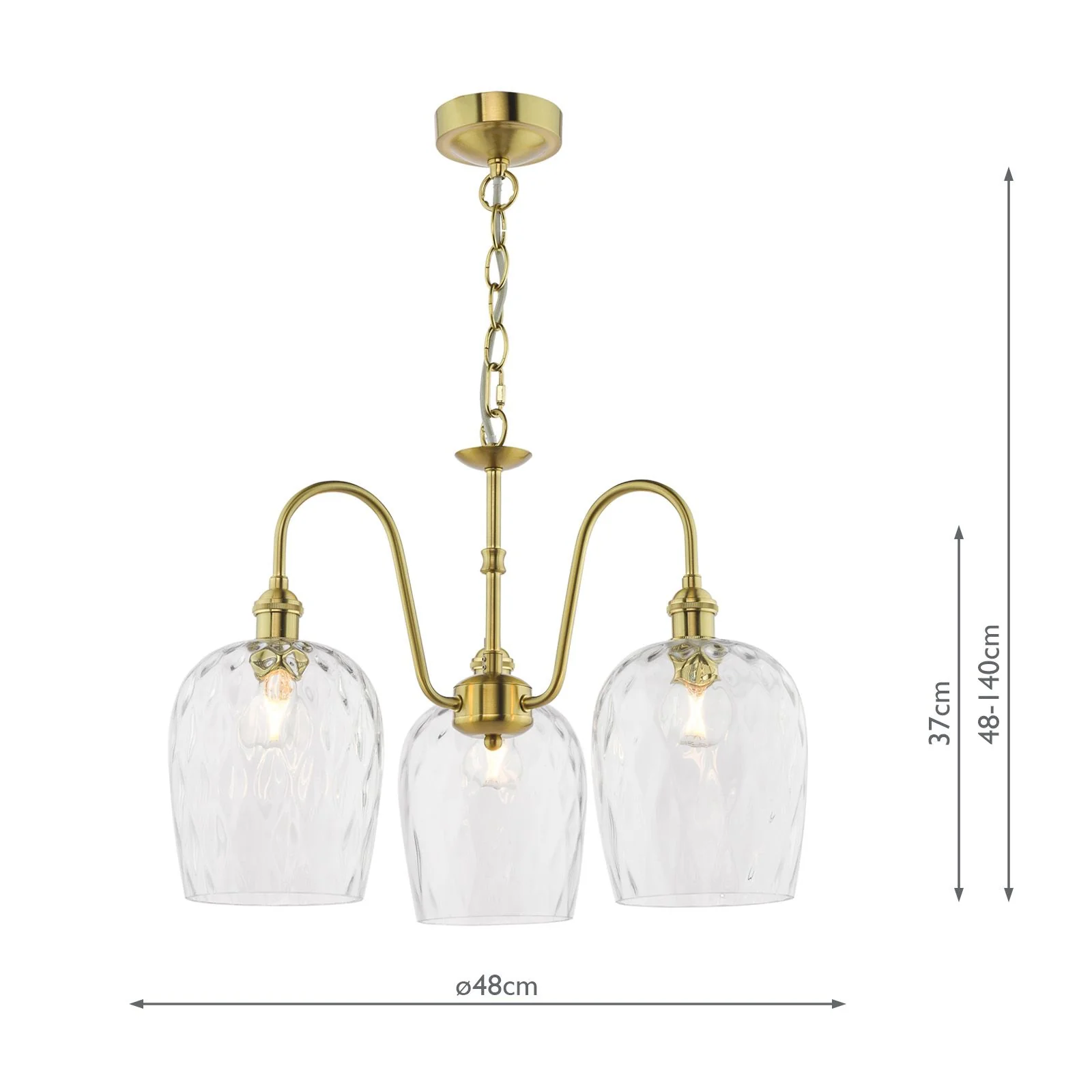 Hadano 3 Light Ceiling Light- Various Finishes - Image 11