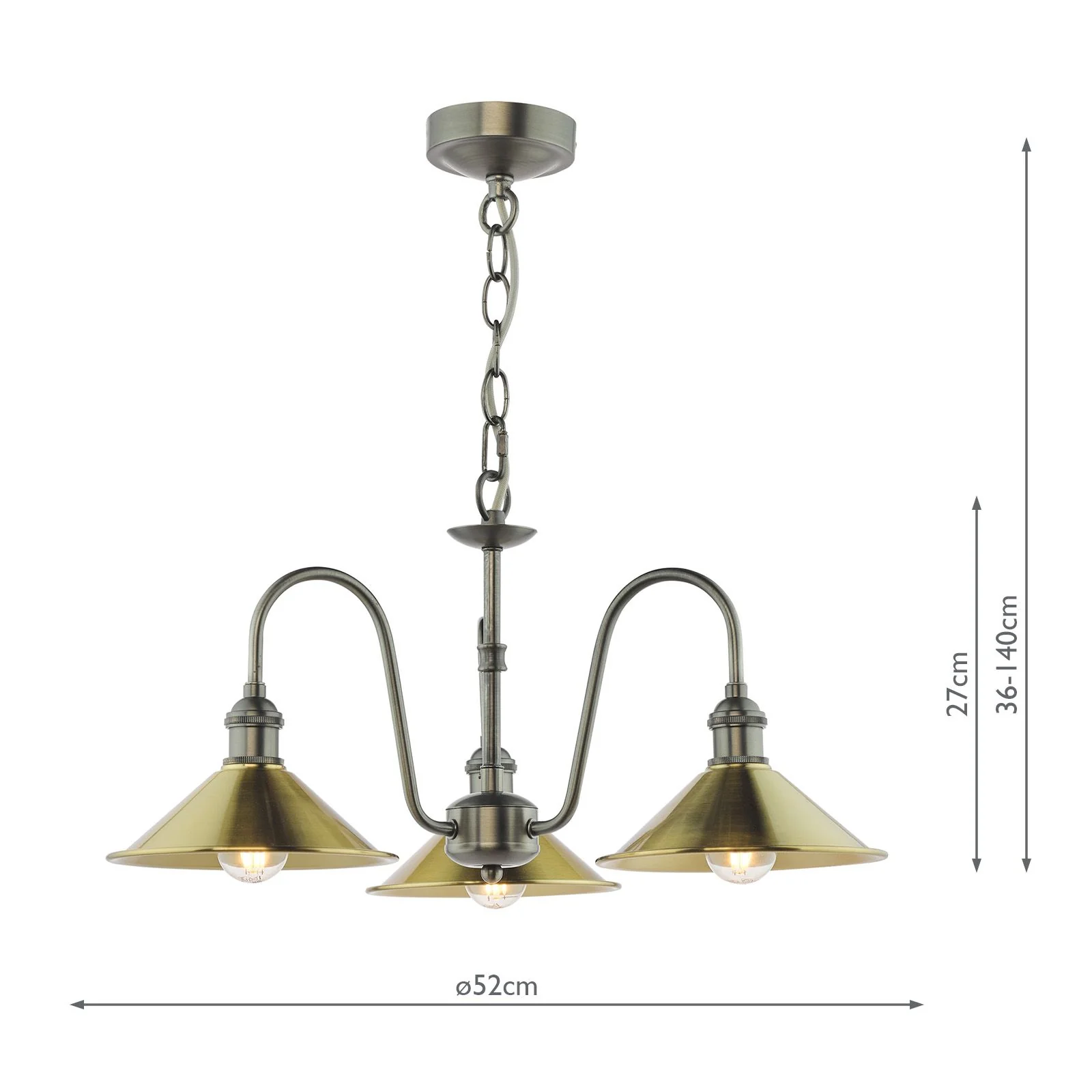 Hadano 3 Light Ceiling Light- Various Finishes - Image 44