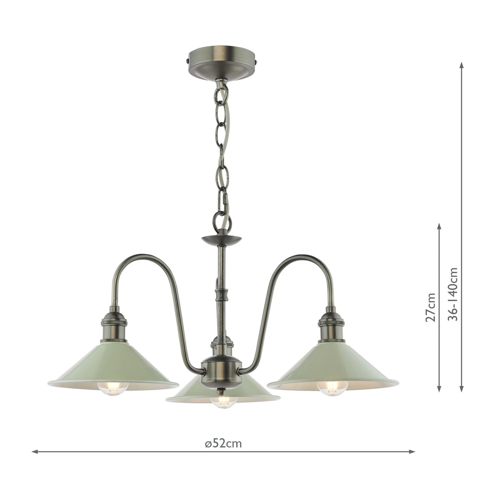 Hadano 3 Light Ceiling Light- Various Finishes - Image 63