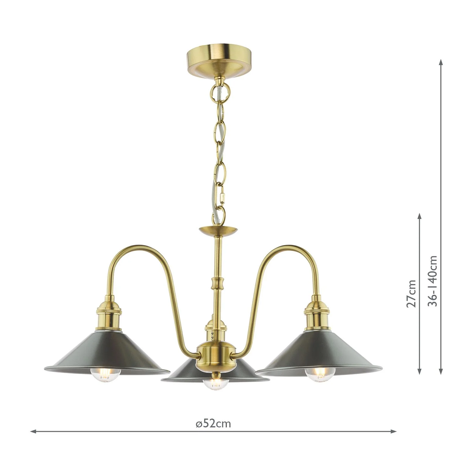 Hadano 3 Light Ceiling Light- Various Finishes - Image 8