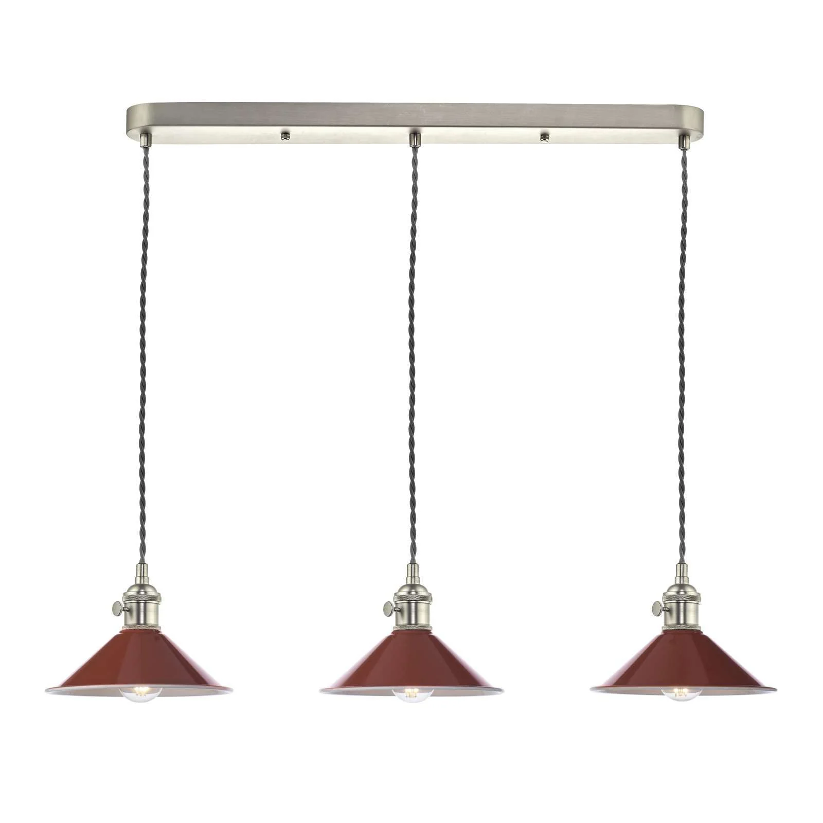 Hadano 3 Light Kitchen Light Antique Chrome & Ceramic -  Various Shapes - Image 15