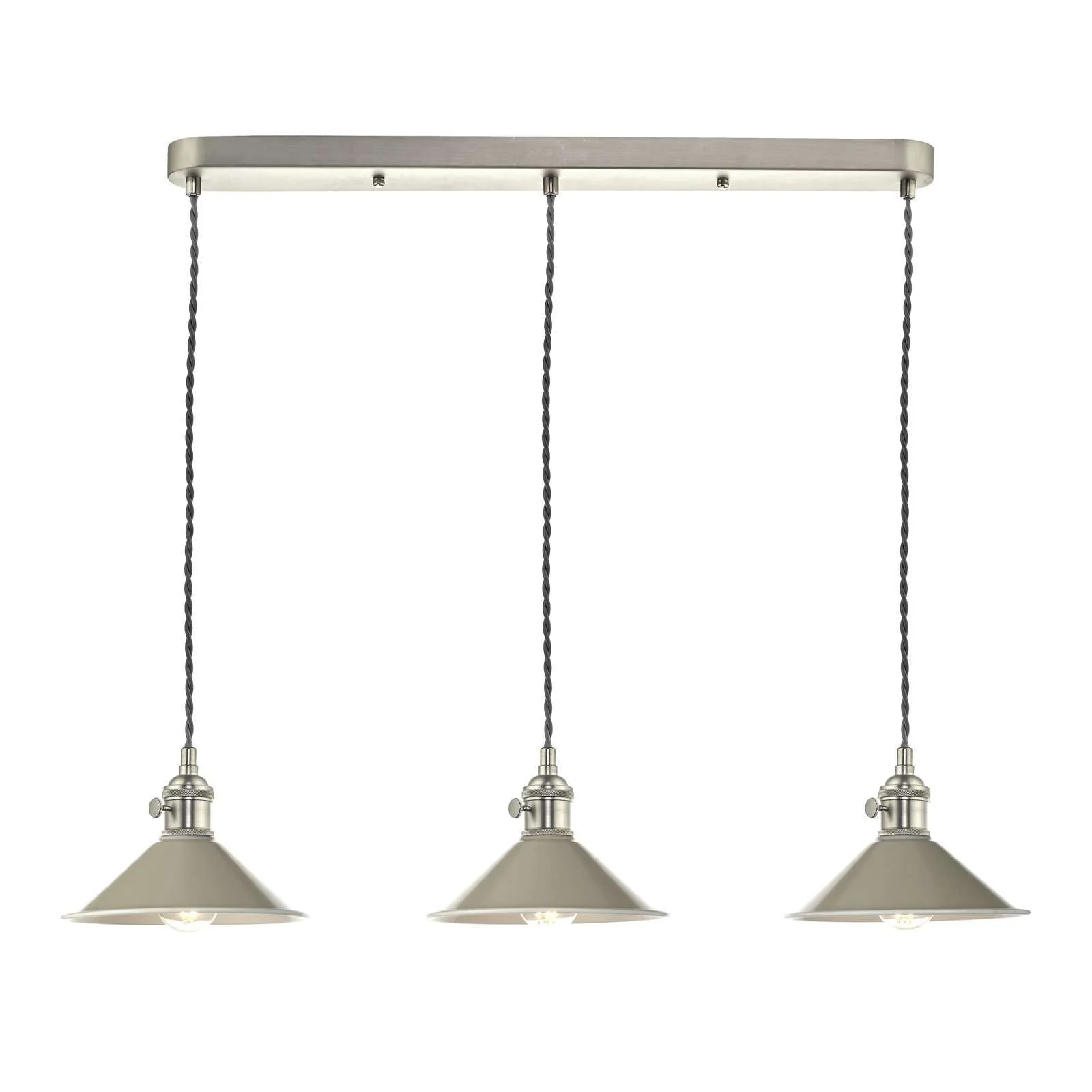 Hadano 3 Light Kitchen Light Antique Chrome & Ceramic -  Various Shapes - Image 17