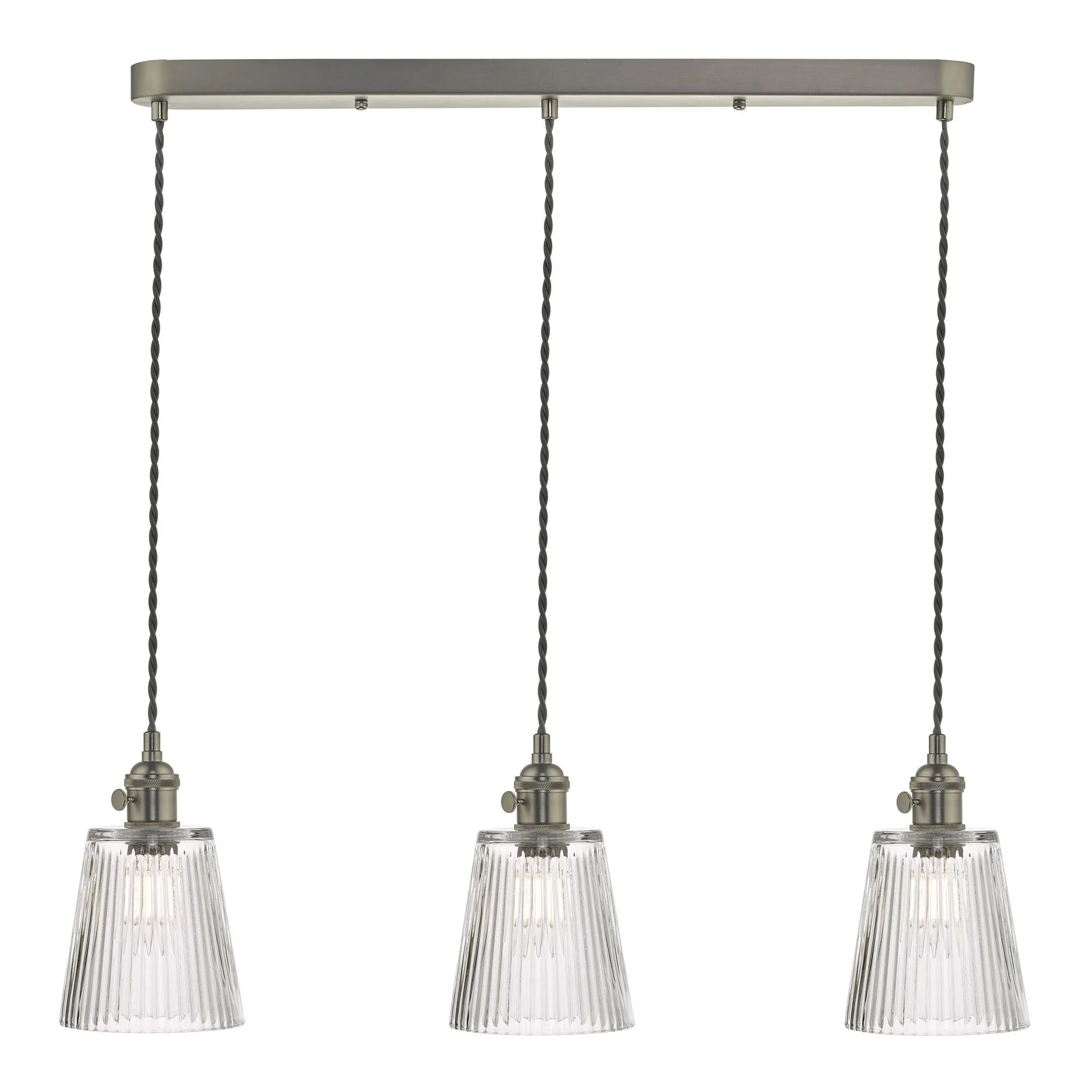 Hadano 3 Light Kitchen Light Antique Chrome & Ceramic -  Various Shapes - Image 21