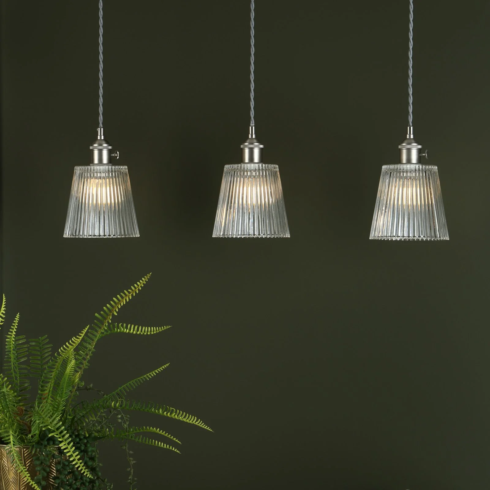 Hadano 3 Light Kitchen Light Antique Chrome & Ceramic -  Various Shapes - Image 22