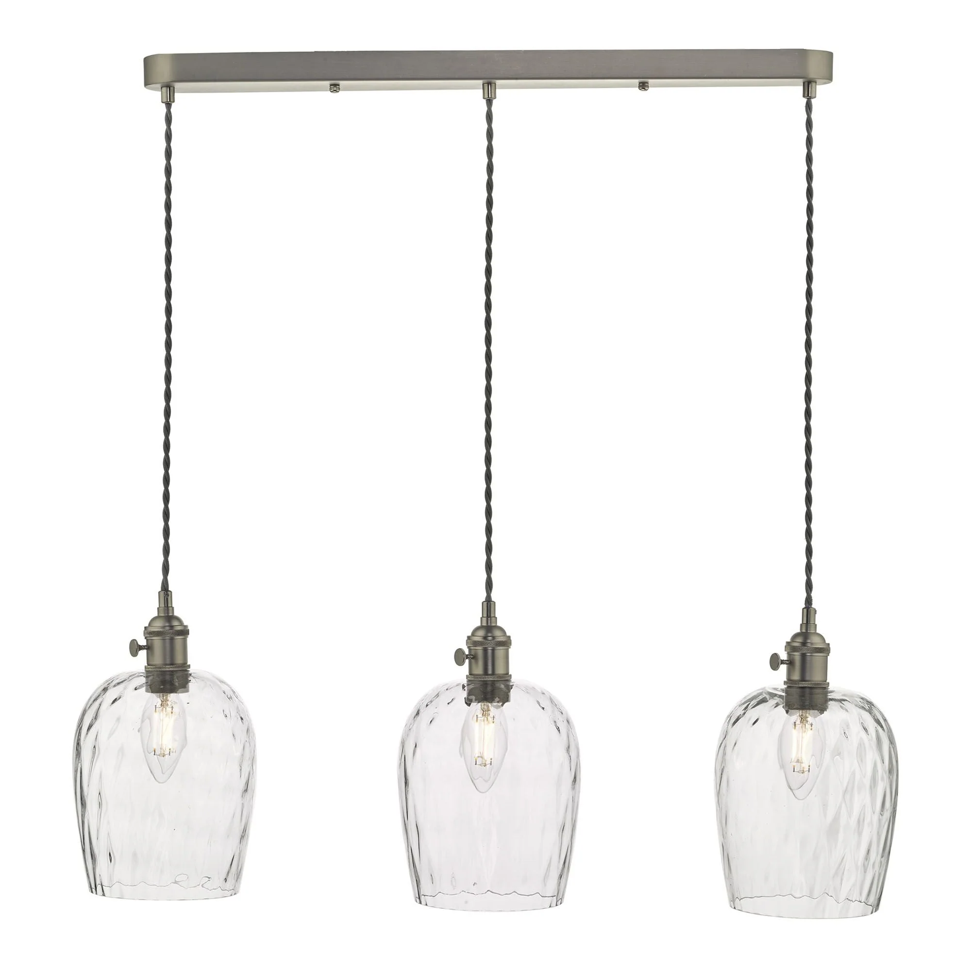 Hadano 3 Light Kitchen Light Antique Chrome & Ceramic -  Various Shapes - Image 24
