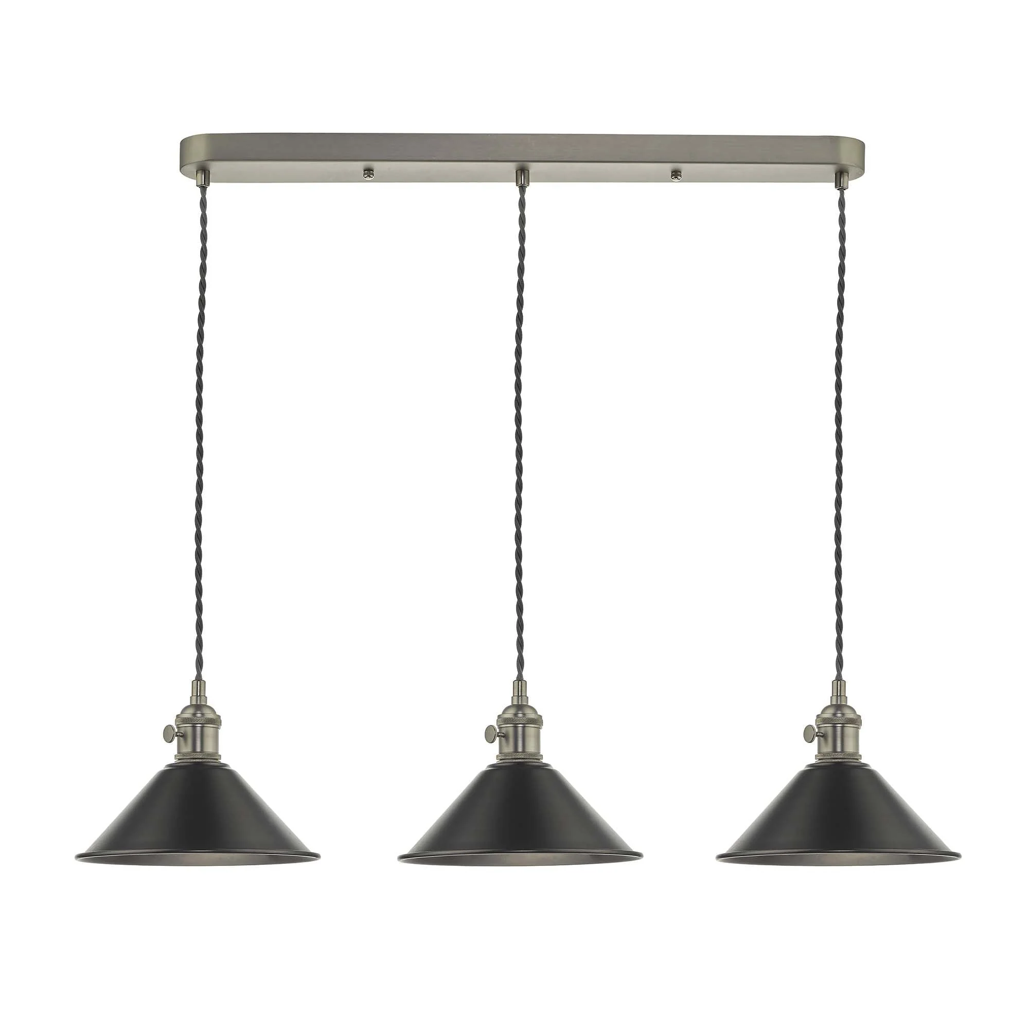 Hadano 3 Light Kitchen Light Antique Chrome & Ceramic -  Various Shapes - Image 25