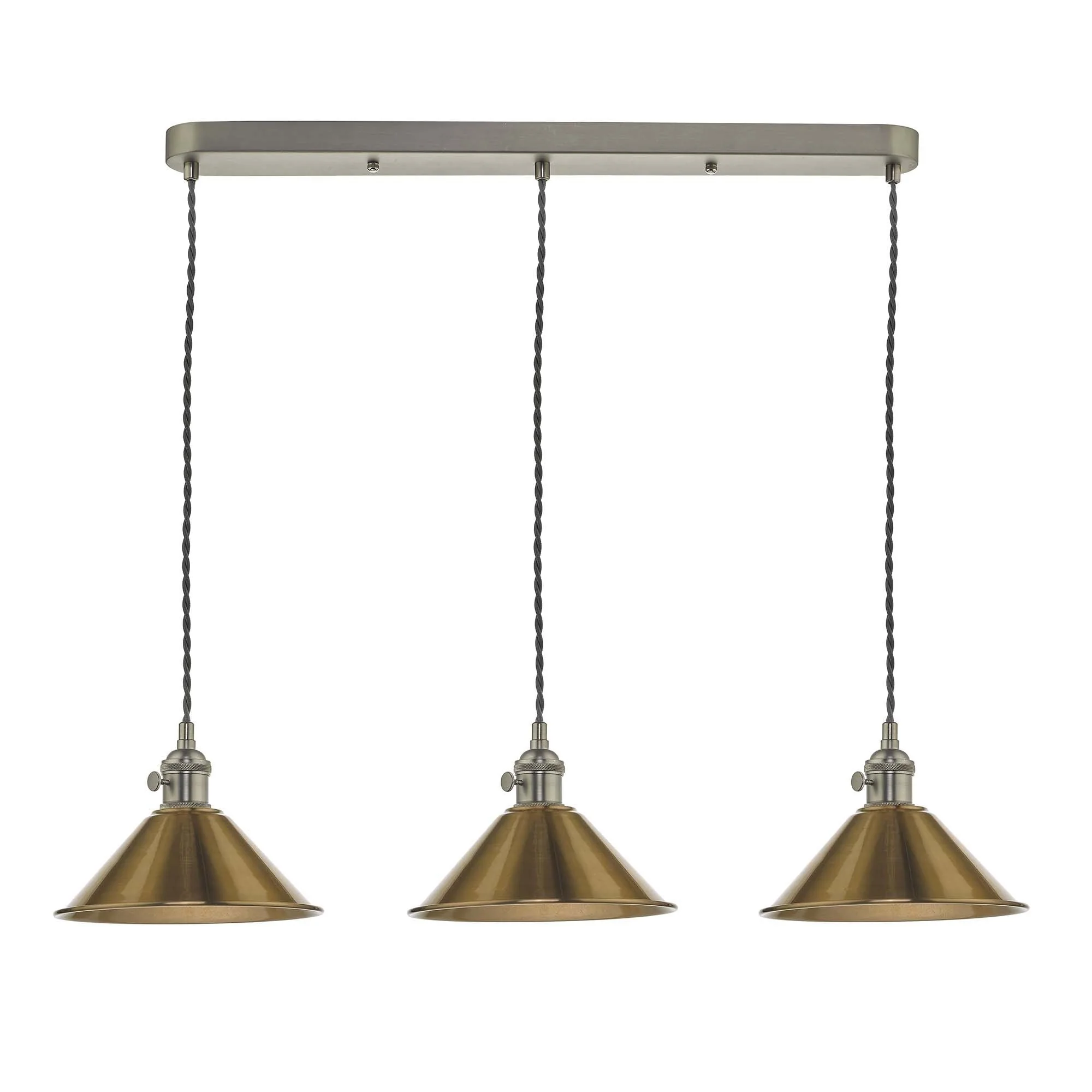 Hadano 3 Light Kitchen Light Antique Chrome & Ceramic -  Various Shapes - Image 26