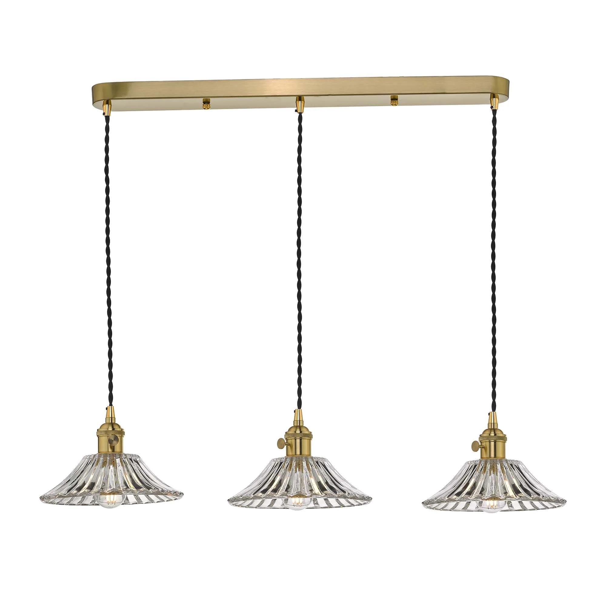 Hadano 3 Light Kitchen Light Antique Chrome & Ceramic -  Various Shapes - Image 28