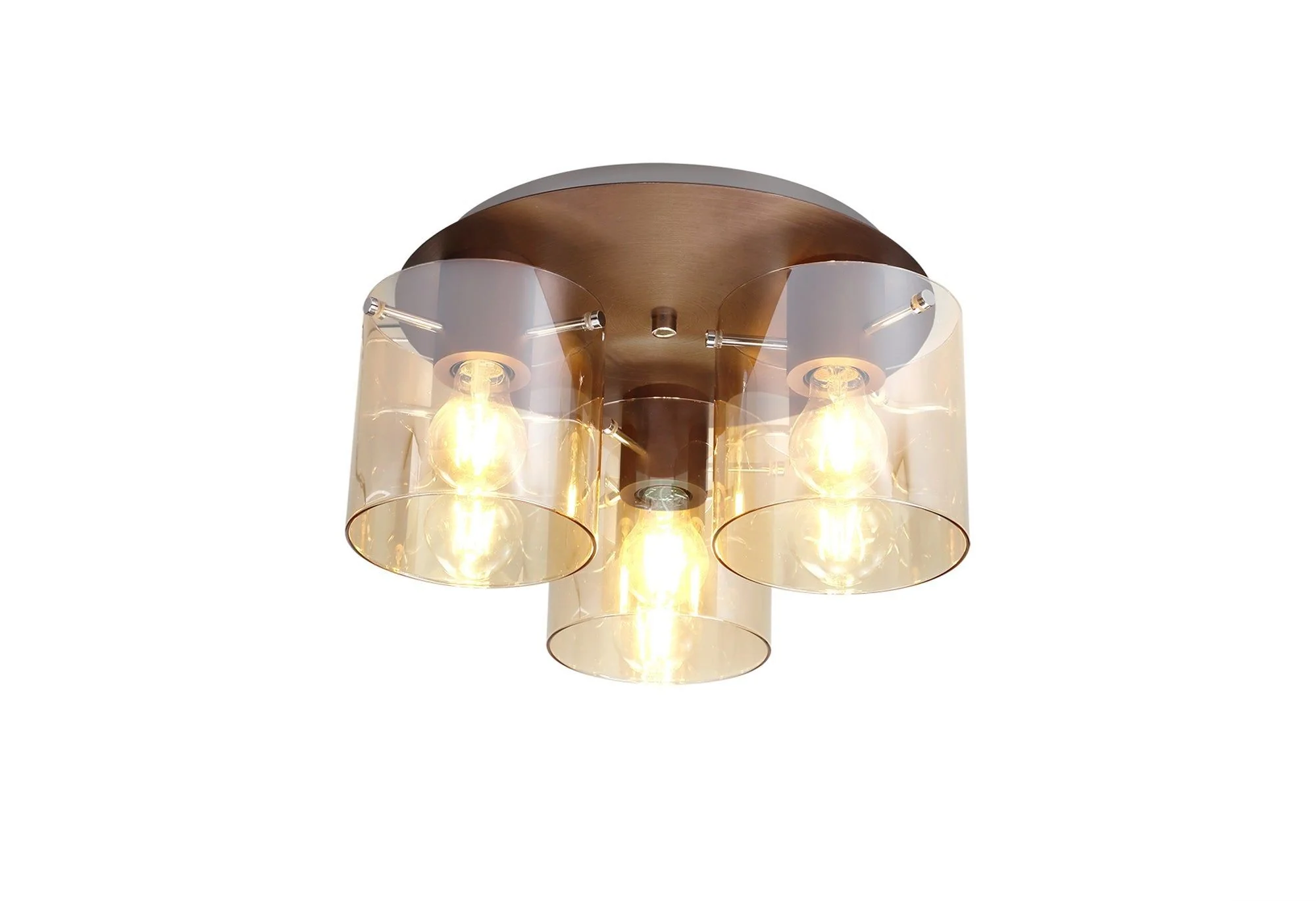 Hailey 1/3Lt Flush Light - Mocha/Black - Image 3