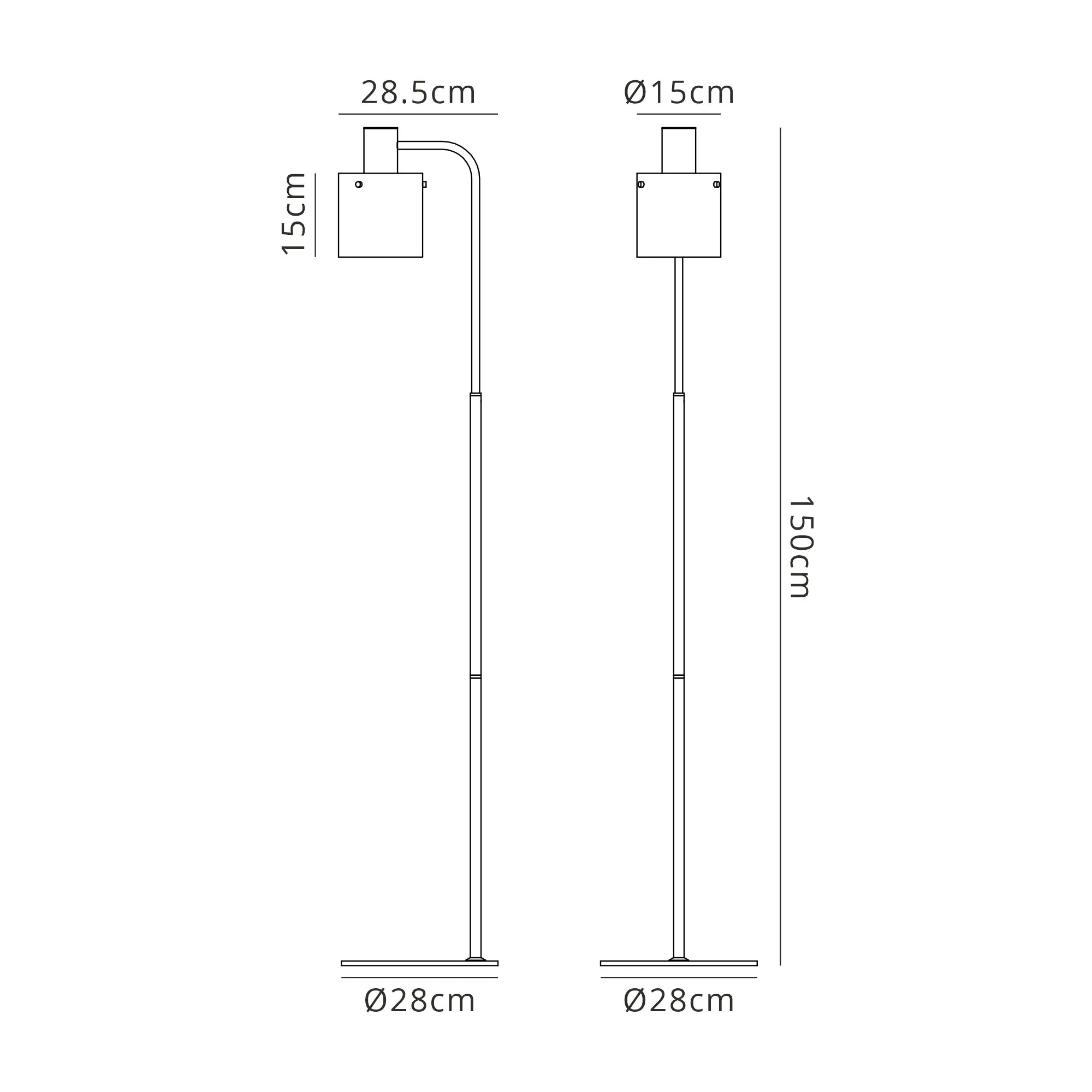 Hailey 1Lt Floor Lamp - Various Colours - Image 2