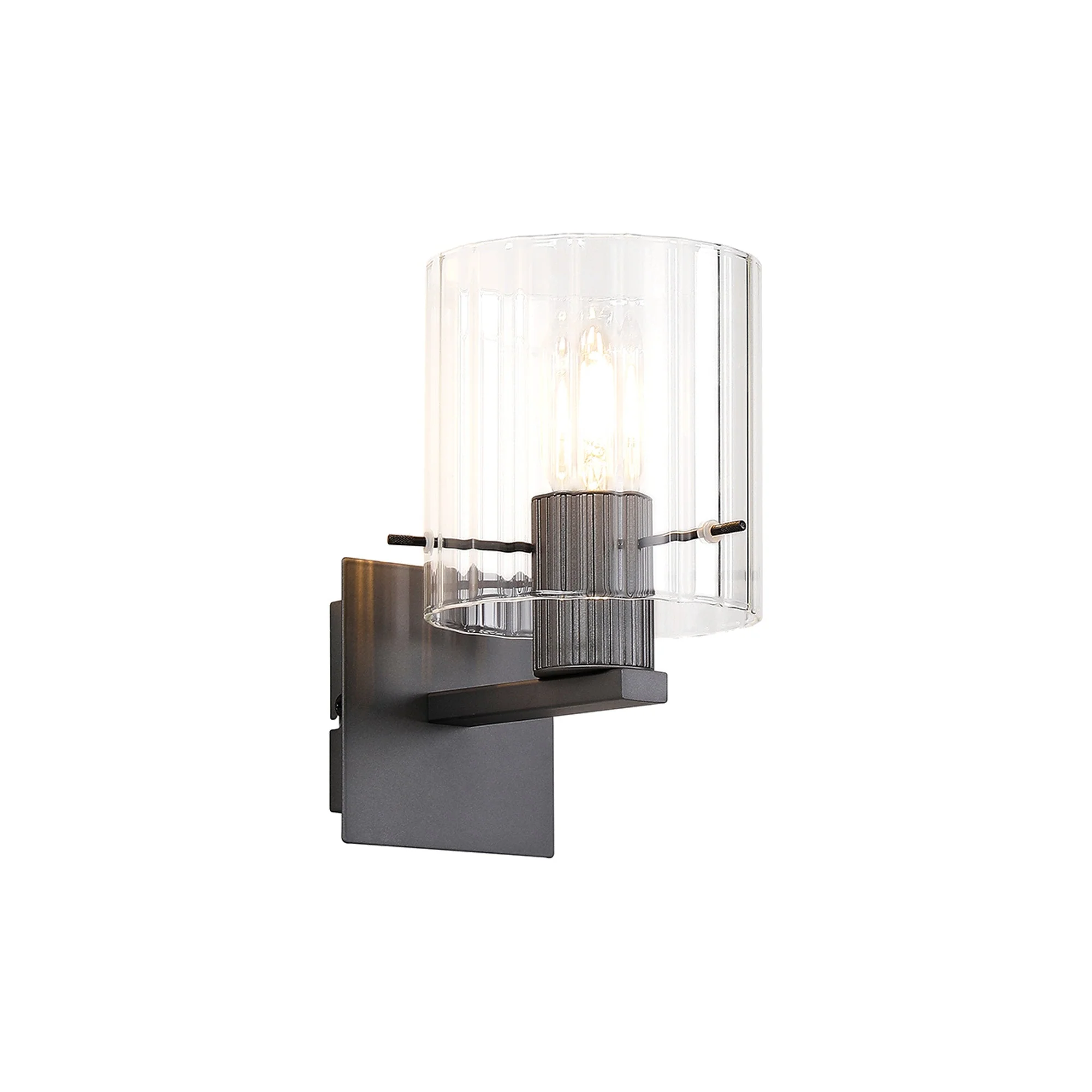Hailey 1Lt Wall Light Wide Line Glass - Various Colours - Image 11