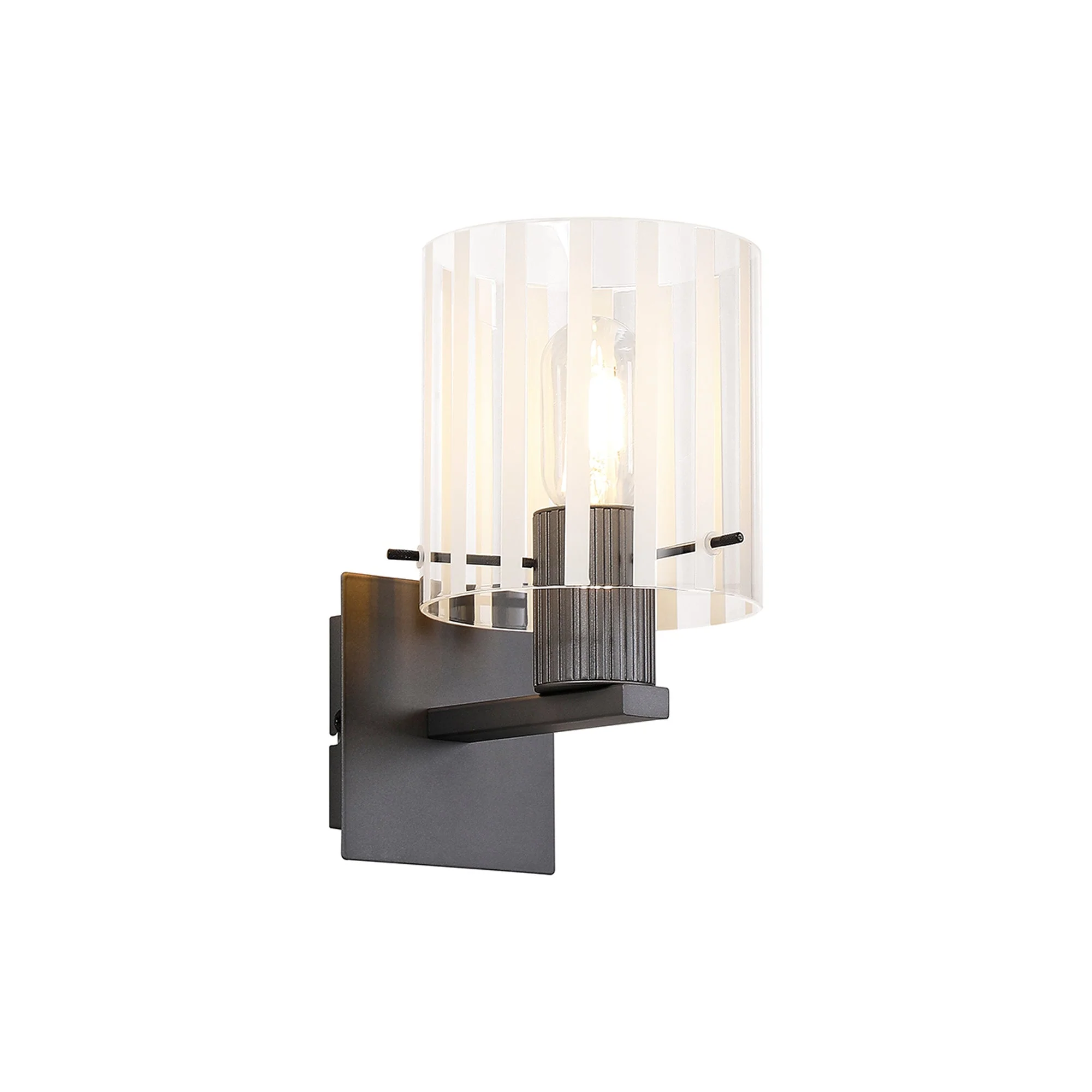 Hailey 1Lt Wall Light Wide Line Glass - Various Colours - Image 12