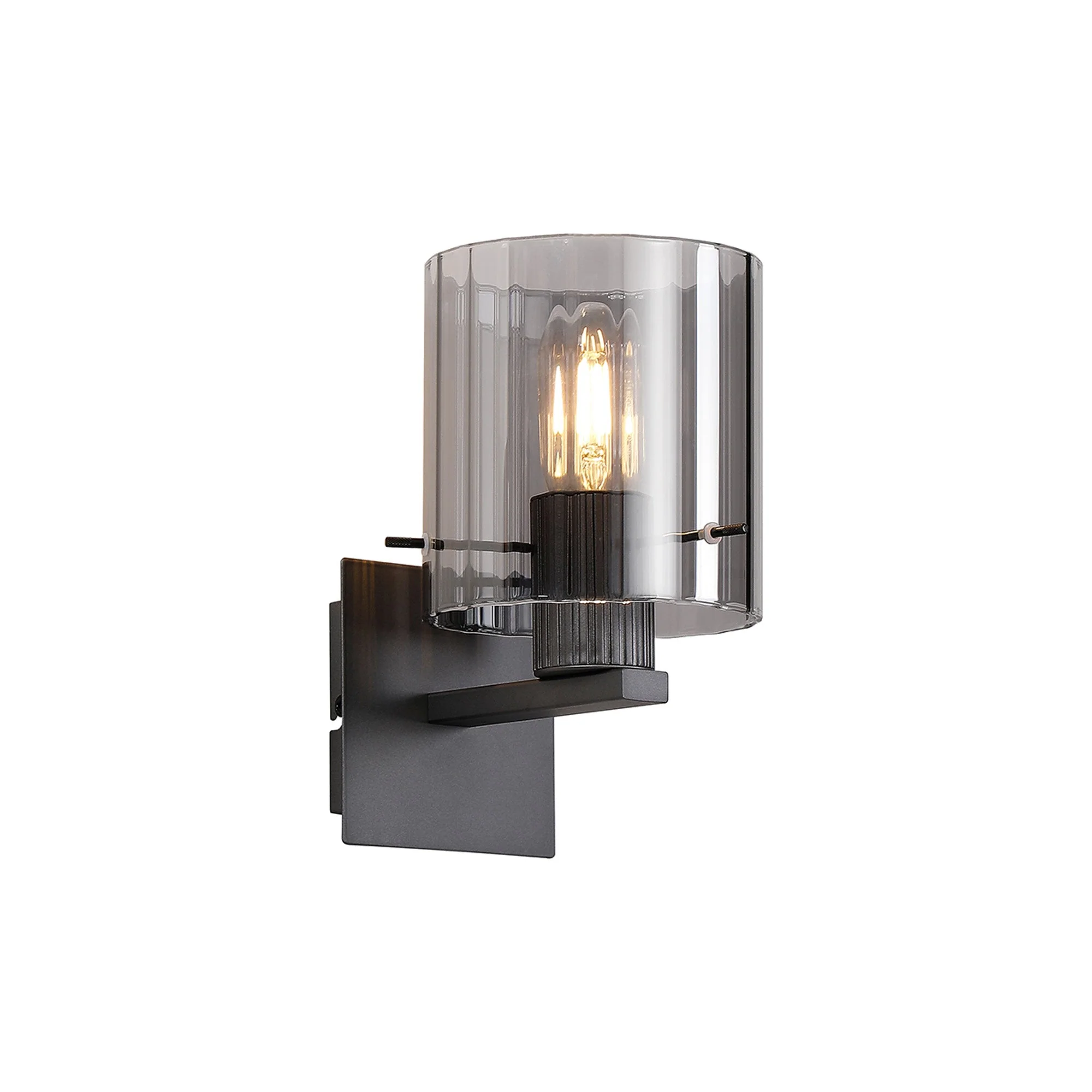 Hailey 1Lt Wall Light Wide Line Glass - Various Colours - Image 13