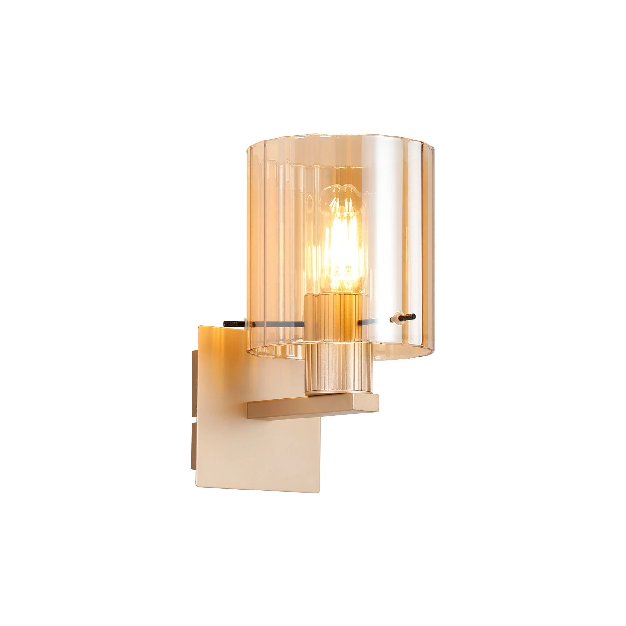 Hailey 1Lt Wall Light Wide Line Glass - Various Colours - Image 14