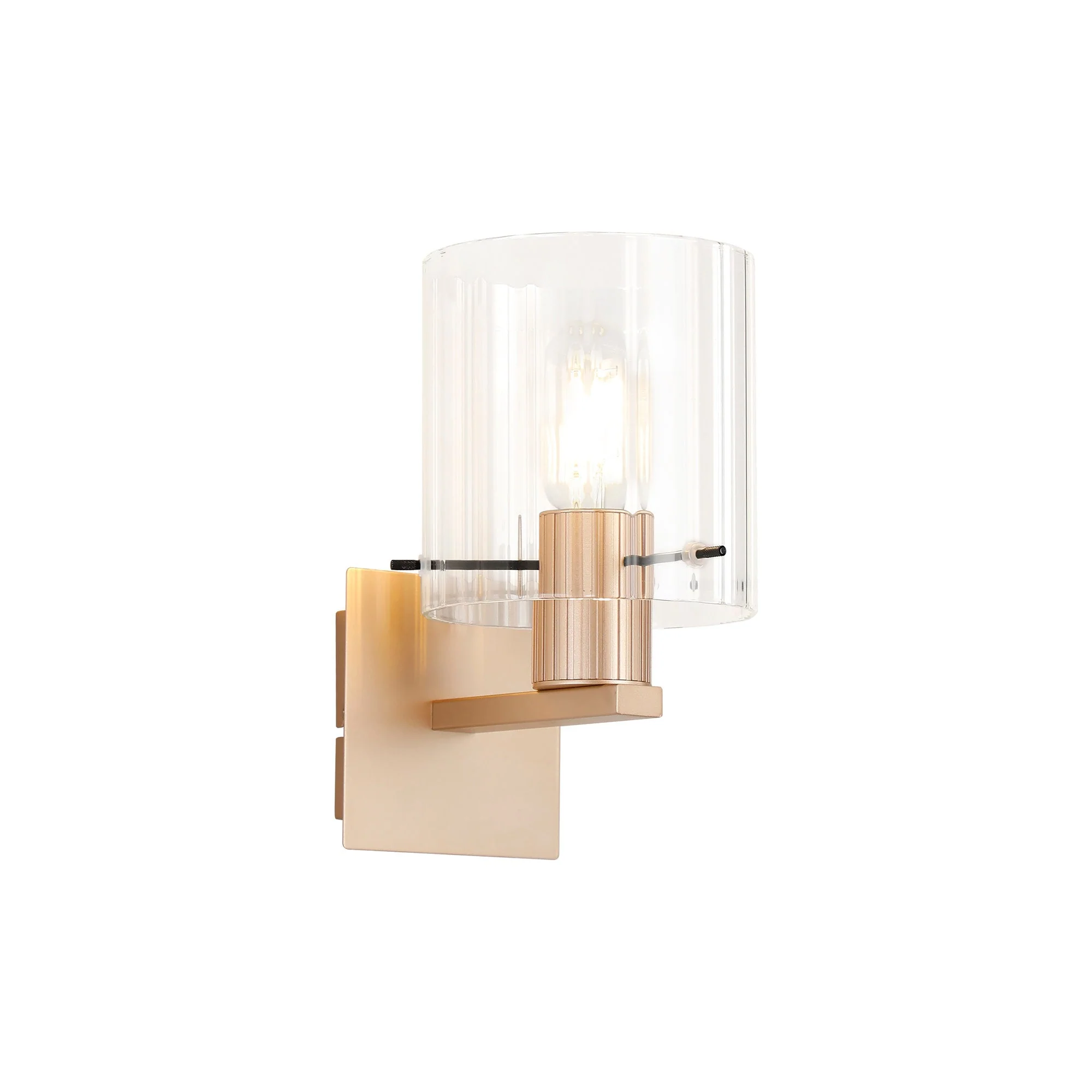 Hailey 1Lt Wall Light Wide Line Glass - Various Colours - Image 15