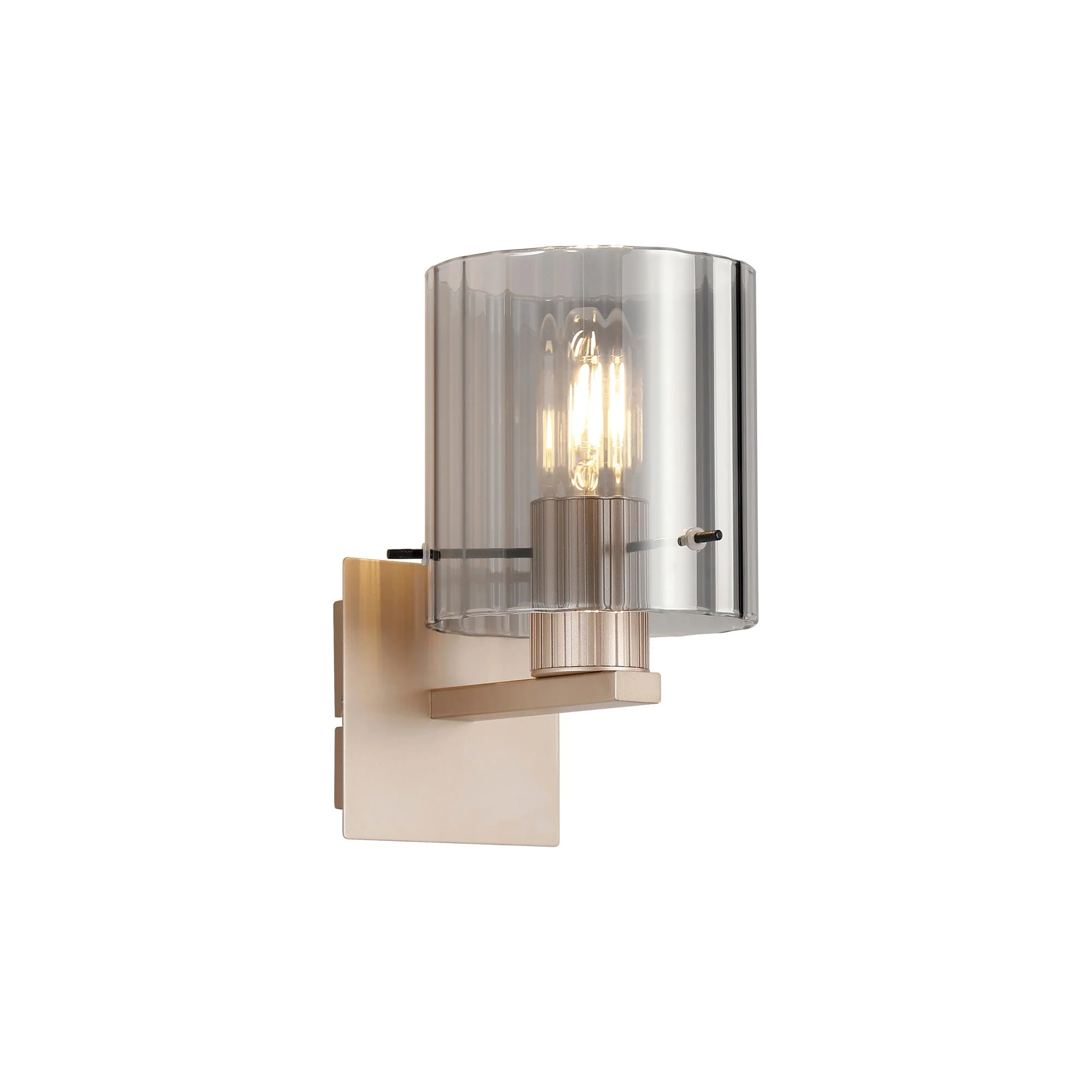 Hailey 1Lt Wall Light Wide Line Glass - Various Colours - Image 16