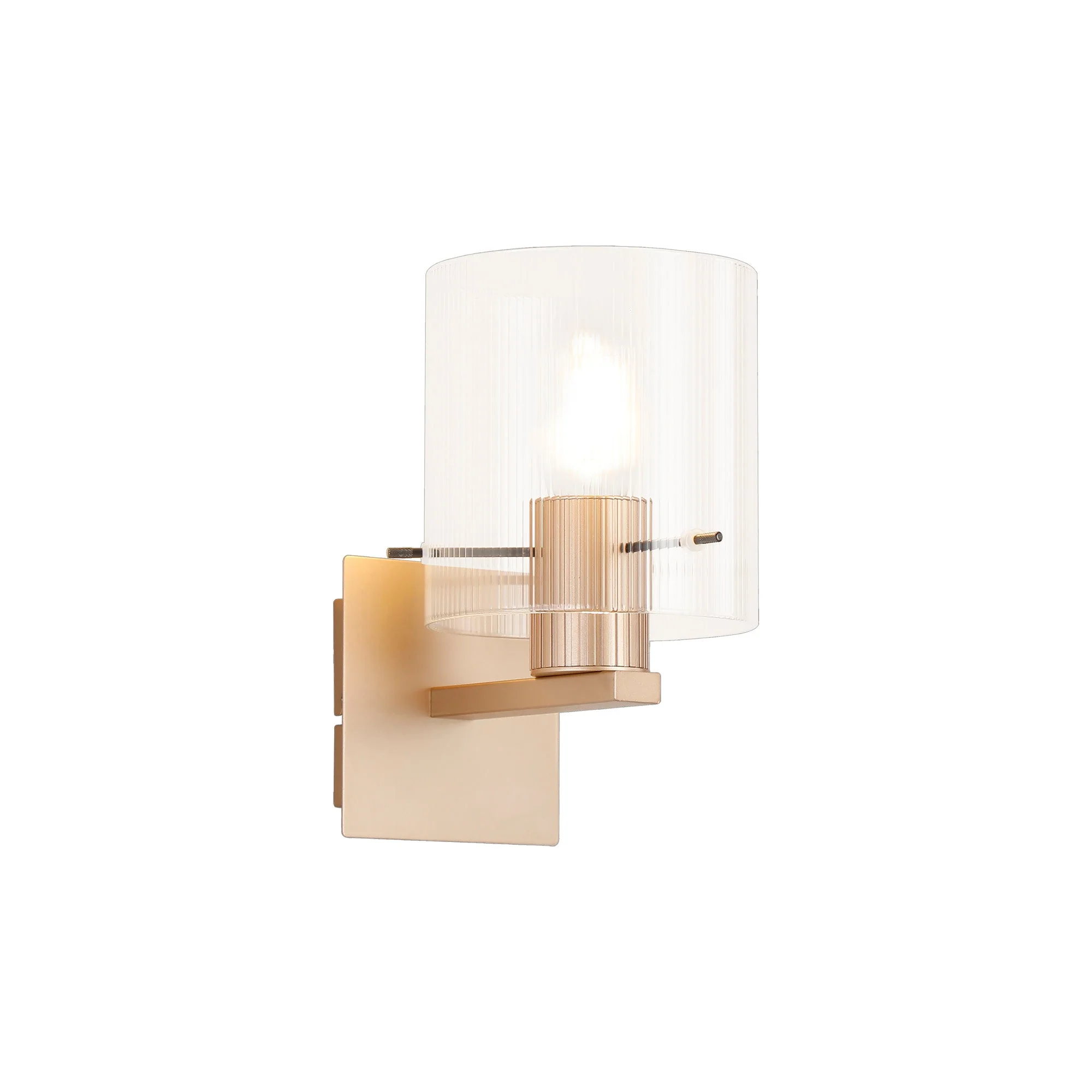 Hailey 1Lt Wall Light Wide Line Glass - Various Colours - Image 6