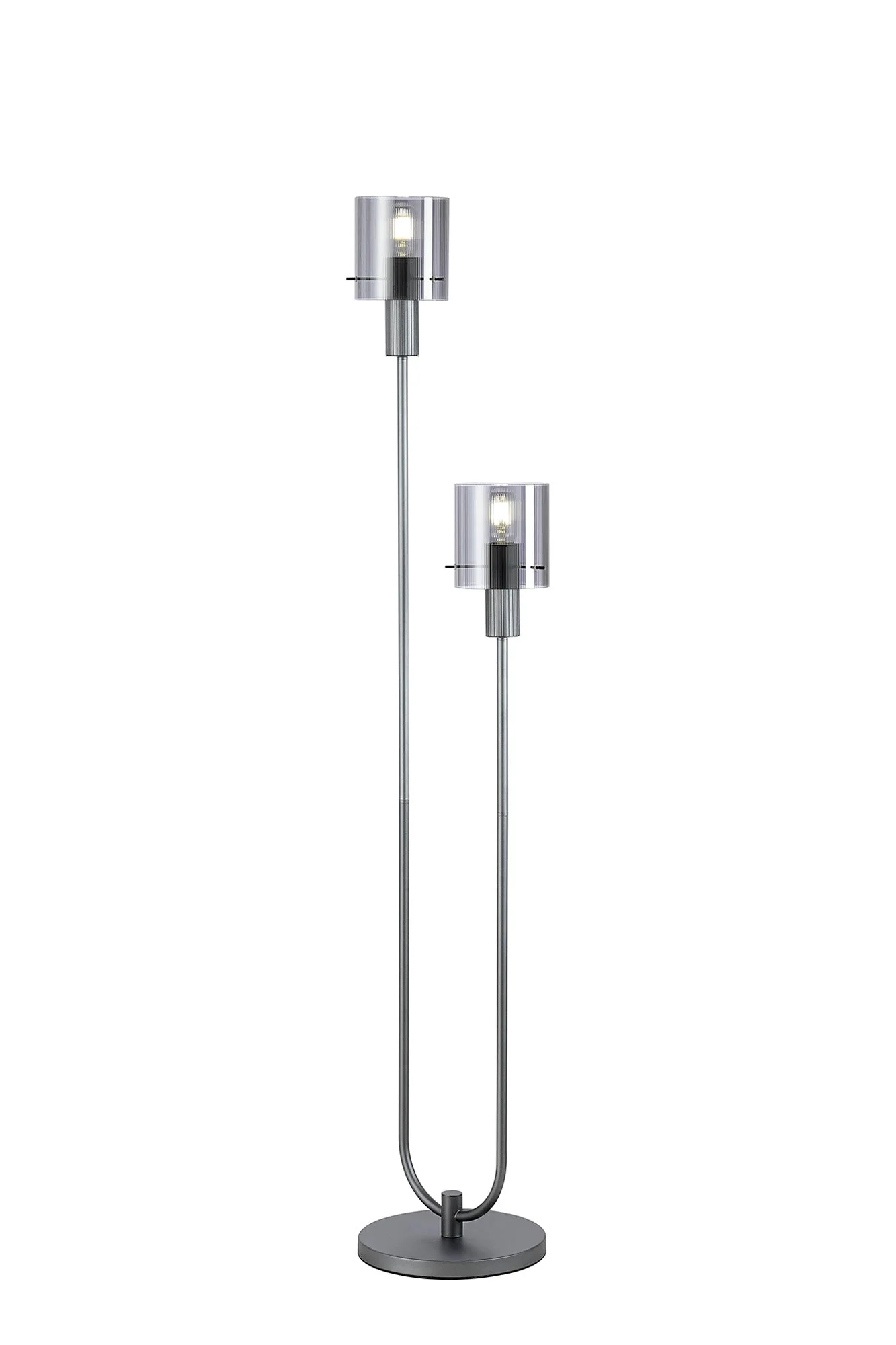 Hailey 2Lt Floor Lamp Narrow Line Glass - Various Colours - Image 3
