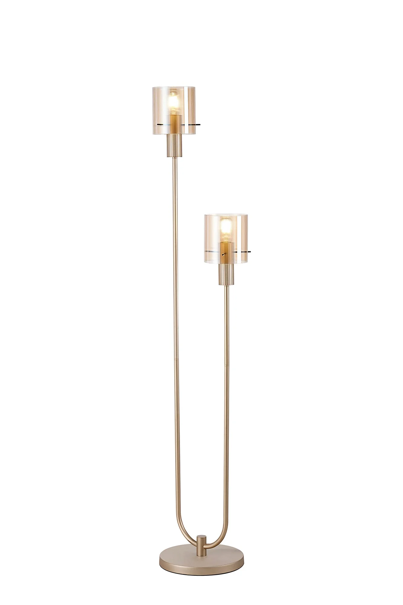 Hailey 2Lt Floor Lamp Narrow Line Glass - Various Colours - Image 4