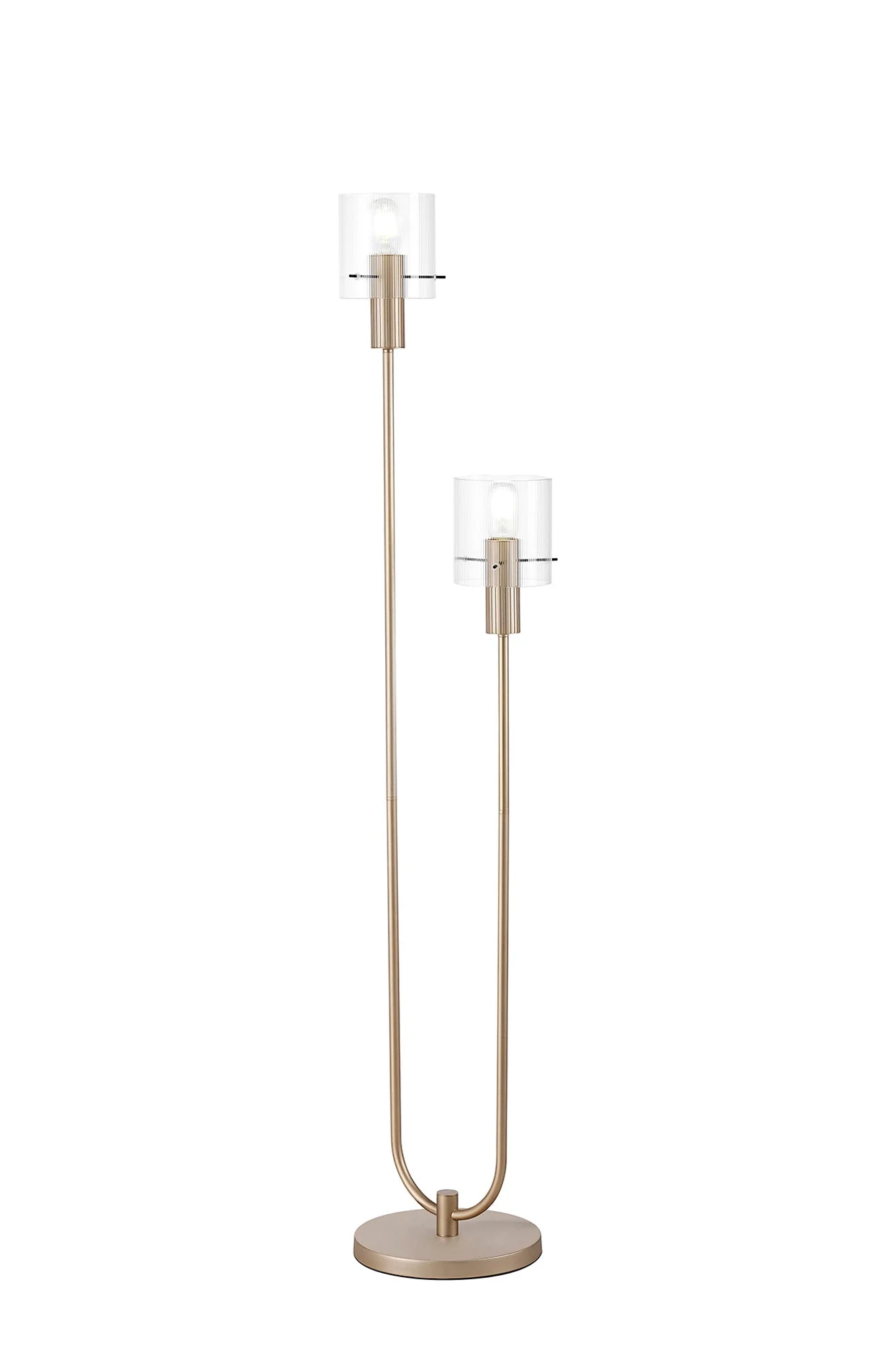 Hailey 2Lt Floor Lamp Narrow Line Glass - Various Colours - Image 5