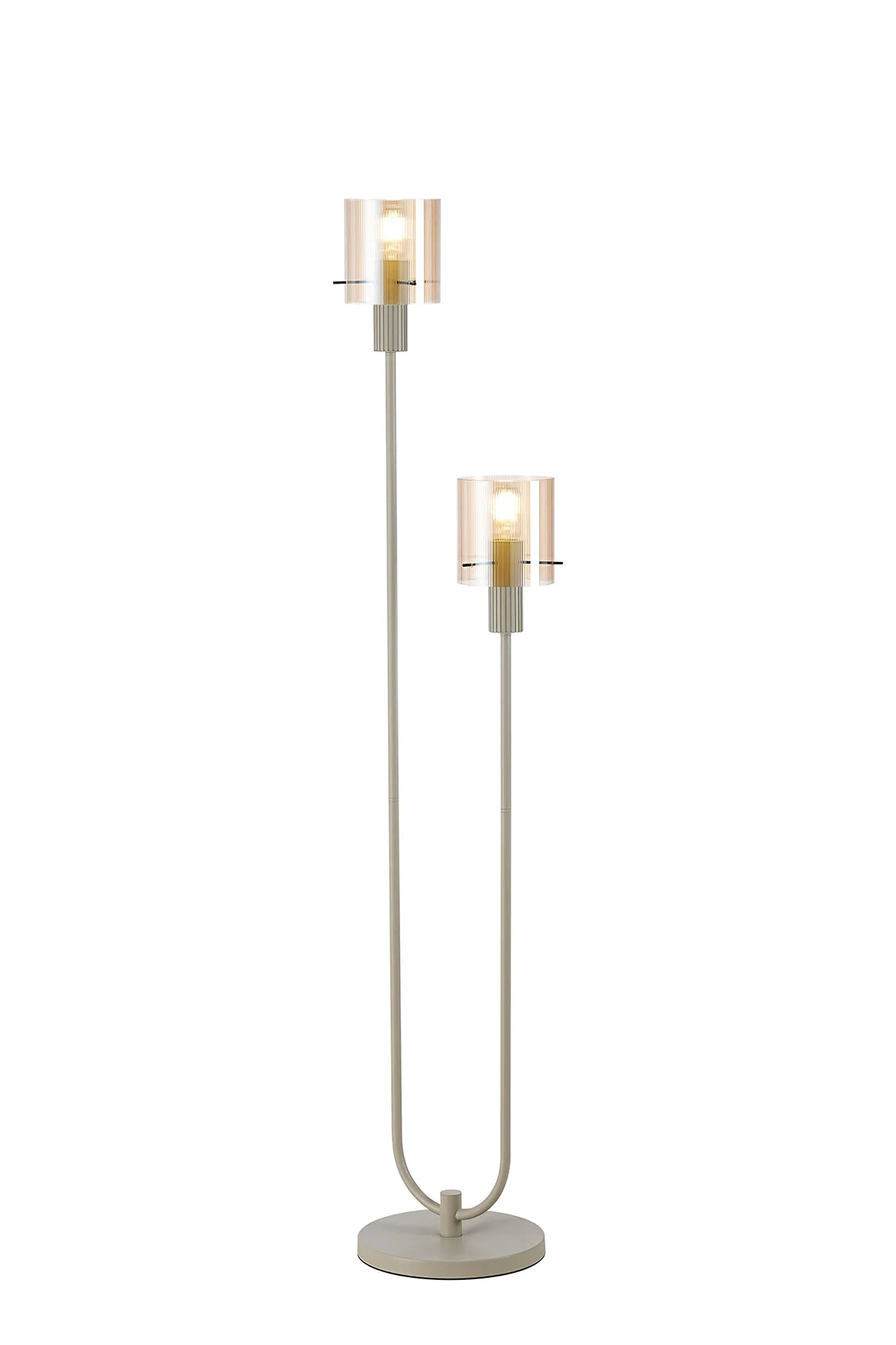 Hailey 2Lt Floor Lamp Narrow Line Glass - Various Colours - Image 7