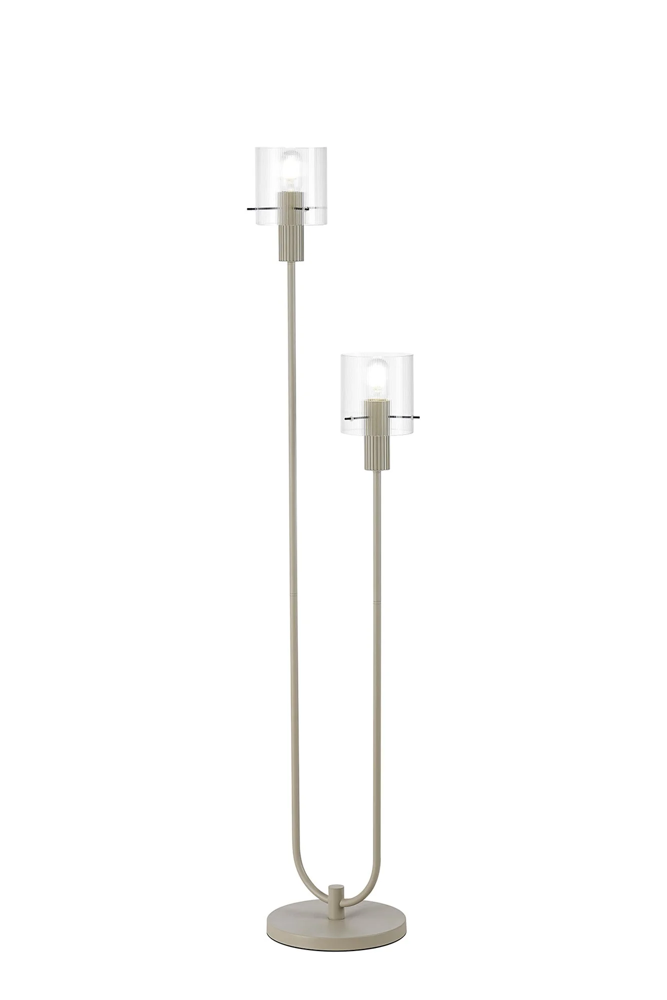 Hailey 2Lt Floor Lamp Narrow Line Glass - Various Colours - Image 8