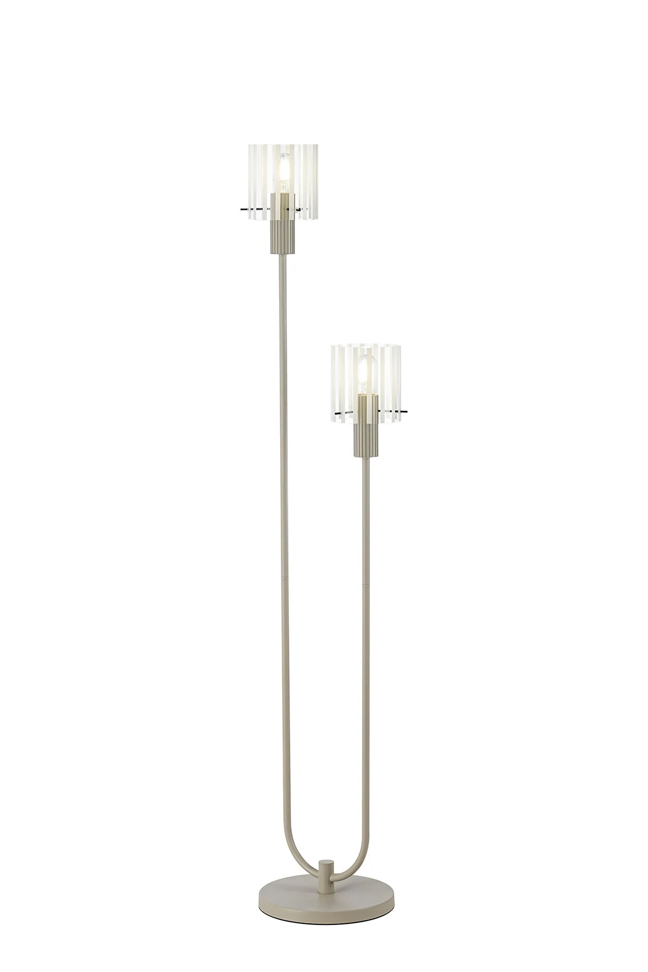 Hailey 2Lt Floor Lamp Wide Ribbed Glass - Various Colours - Image 11