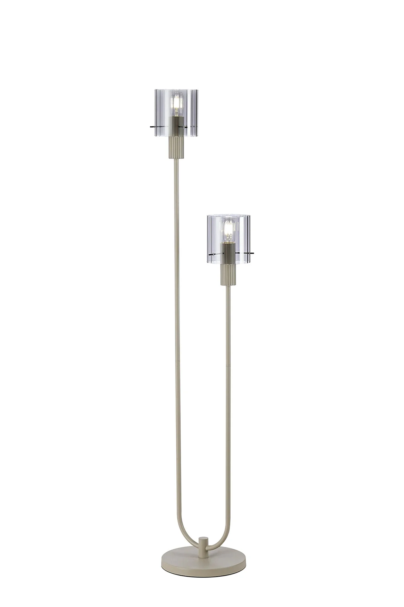 Hailey 2Lt Floor Lamp Wide Ribbed Glass - Various Colours - Image 12