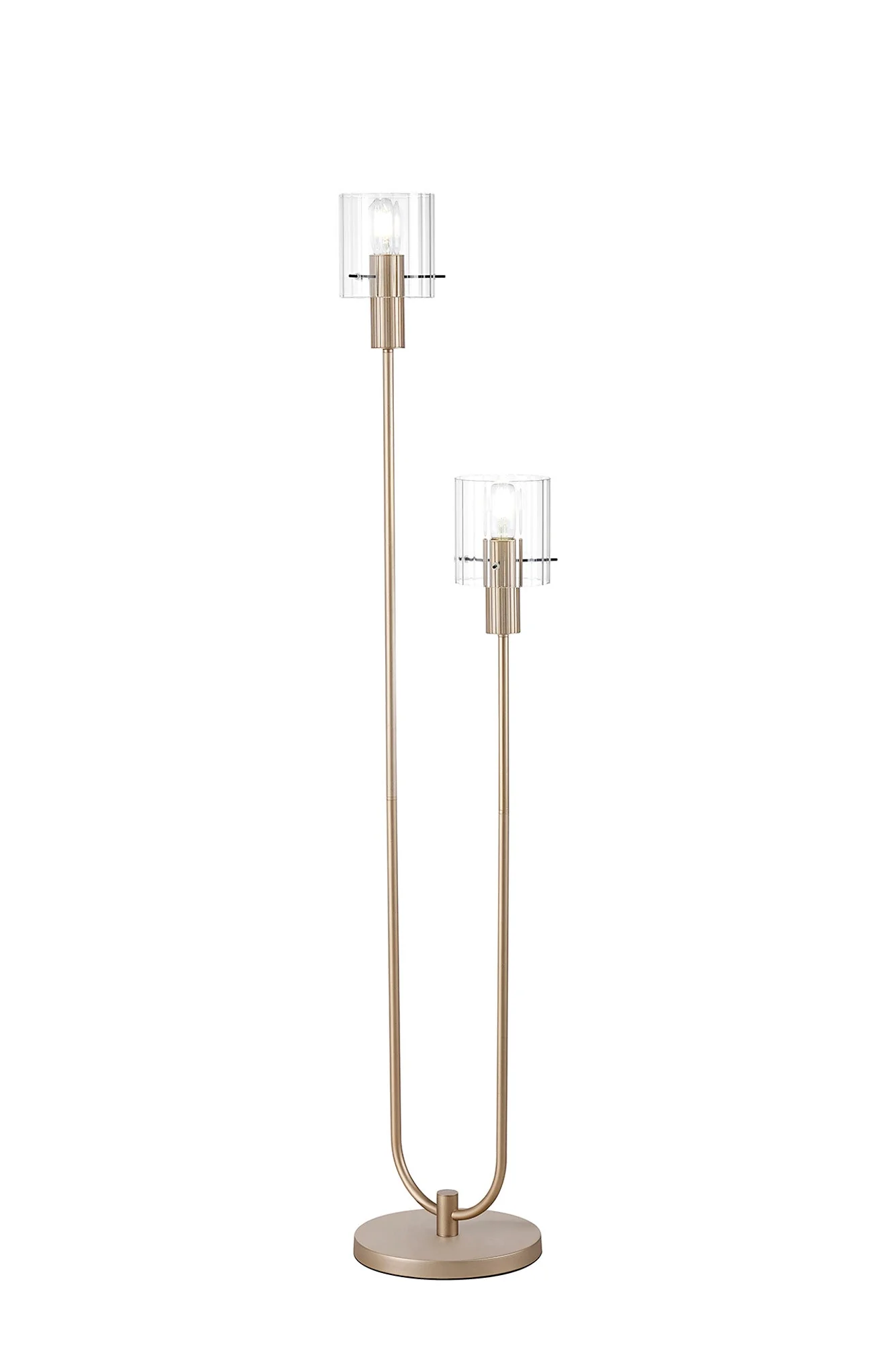 Hailey 2Lt Floor Lamp Wide Ribbed Glass - Various Colours - Image 6