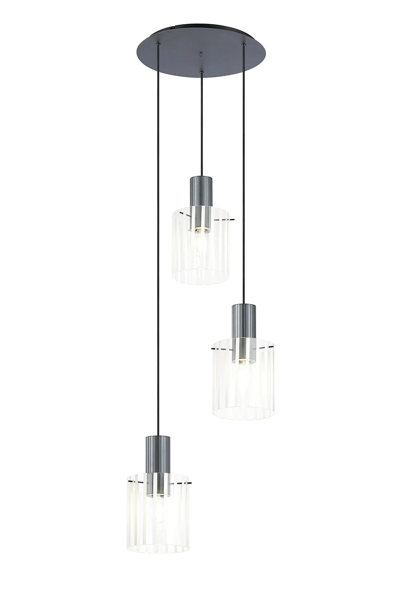 Hailey 3Lt Cluster Wide Line Glass - Various Colours - Image 12