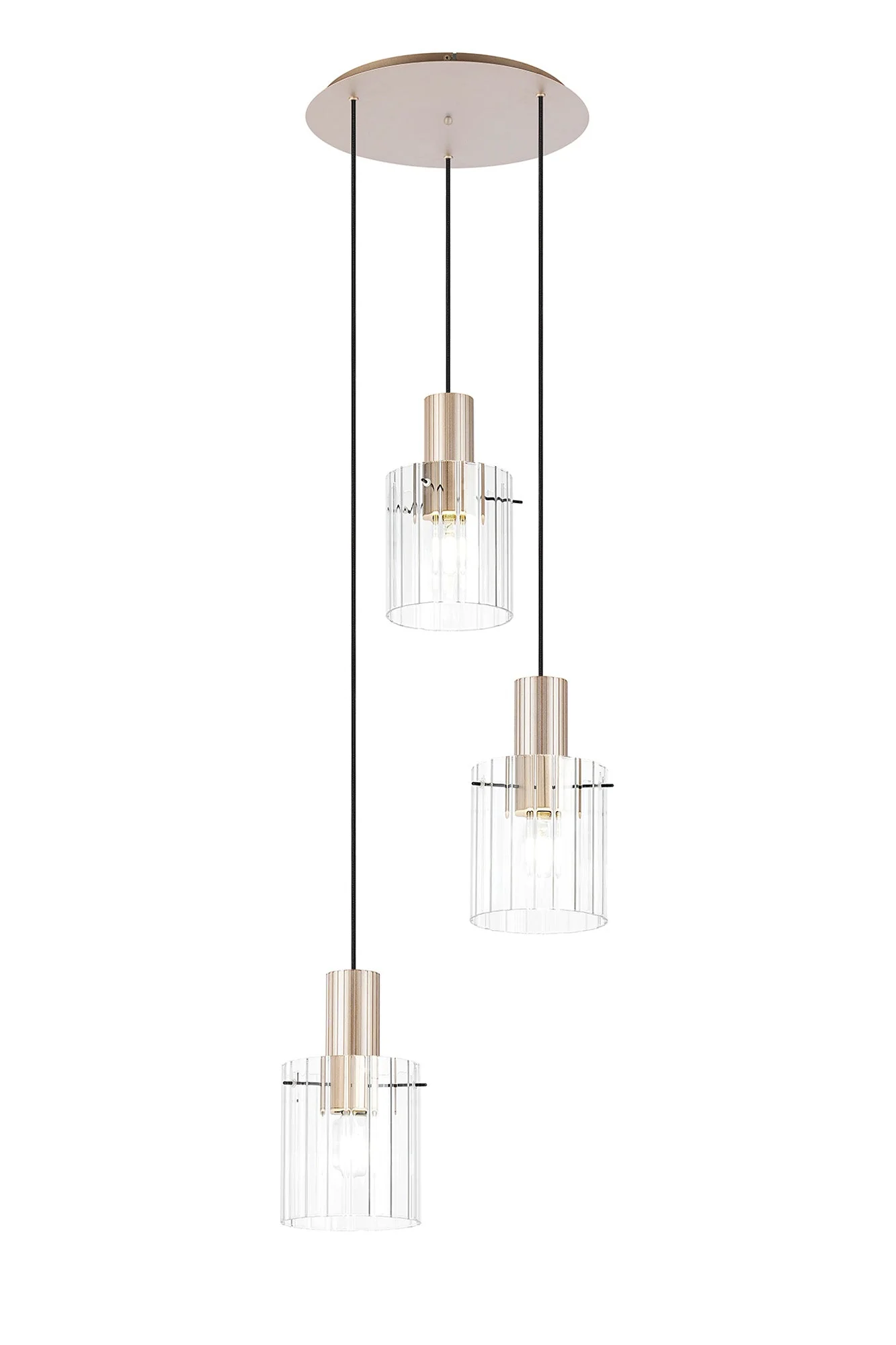 Hailey 3Lt Cluster Wide Line Glass - Various Colours - Image 15