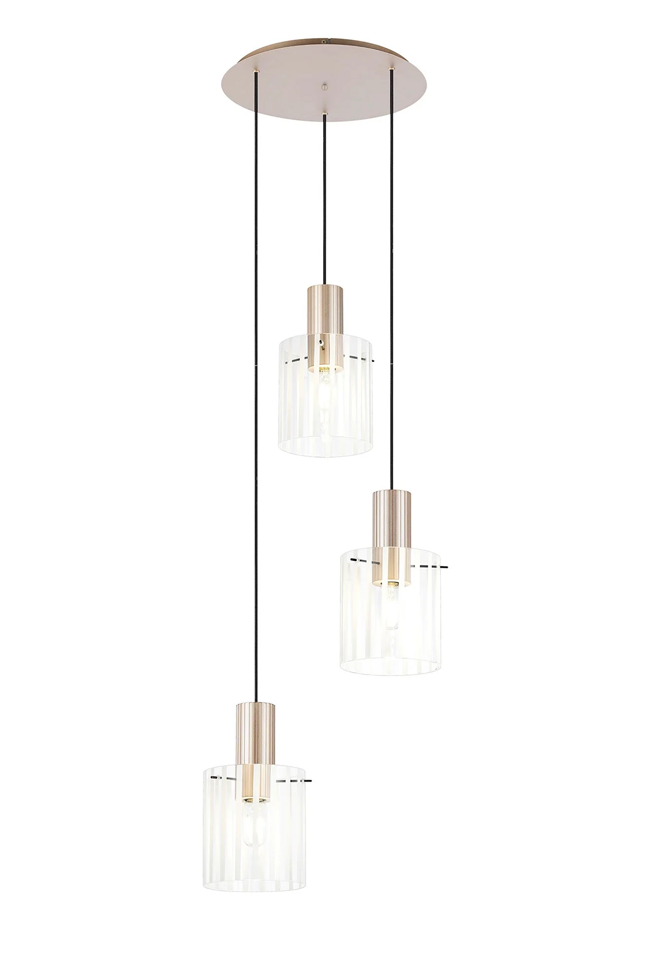 Hailey 3Lt Cluster Wide Line Glass - Various Colours - Image 16