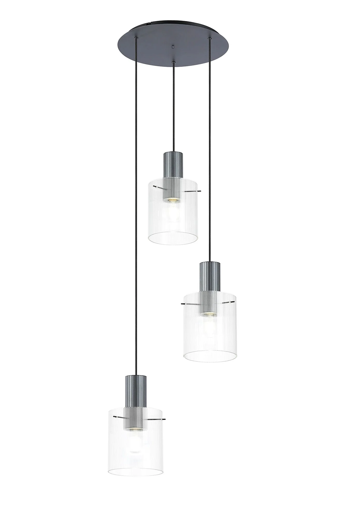 Hailey 3Lt Cluster Wide Line Glass - Various Colours - Image 3