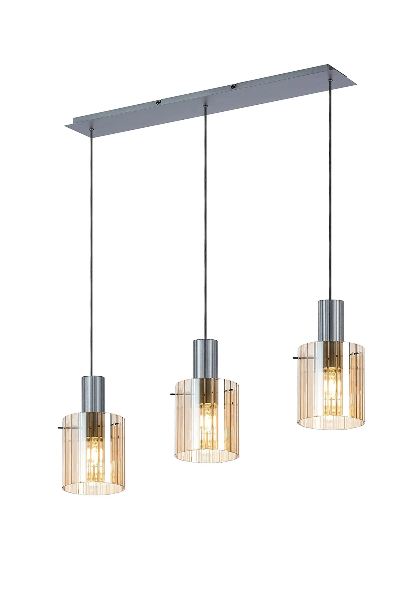 Hailey 3Lt Linear Pendant Wide Line Glass - Various Colours - Image 10