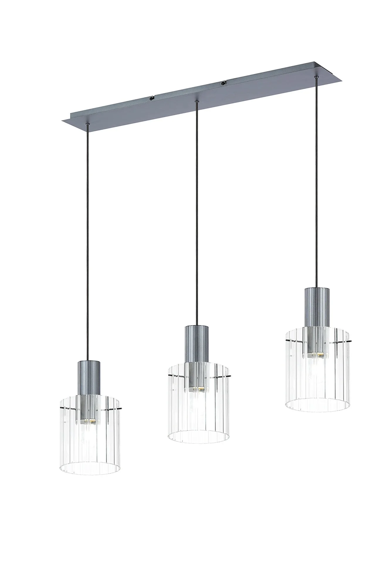 Hailey 3Lt Linear Pendant Wide Line Glass - Various Colours - Image 11