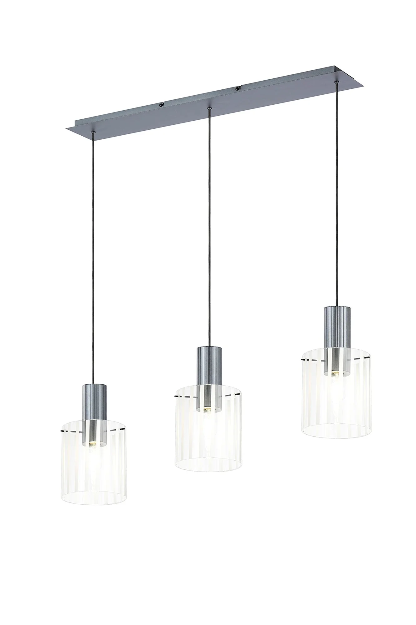 Hailey 3Lt Linear Pendant Wide Line Glass - Various Colours - Image 12