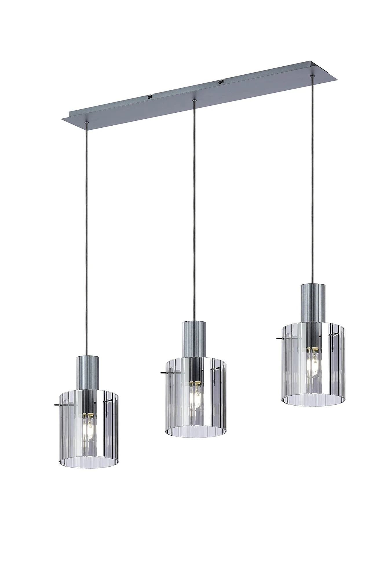 Hailey 3Lt Linear Pendant Wide Line Glass - Various Colours - Image 13