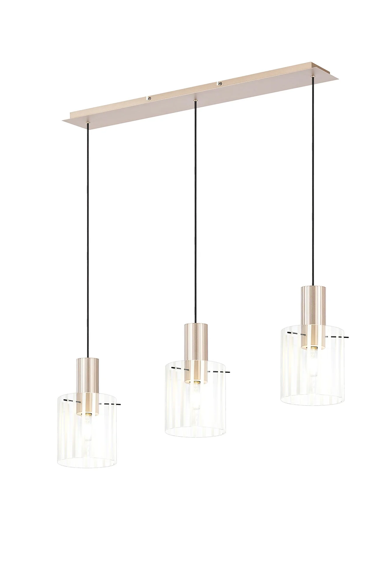 Hailey 3Lt Linear Pendant Wide Line Glass - Various Colours - Image 16