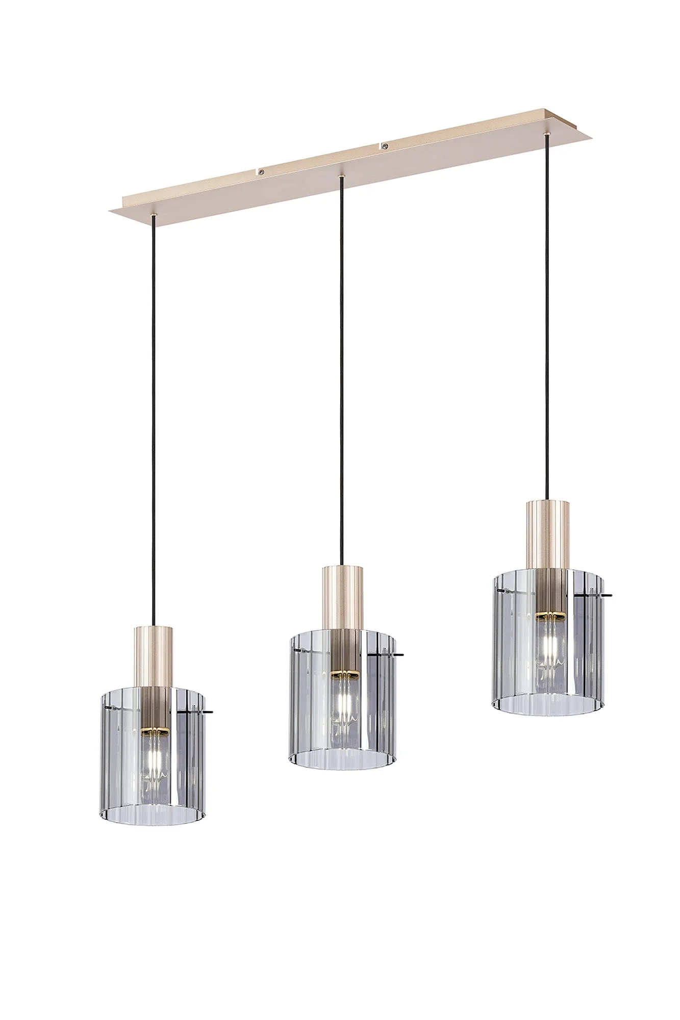Hailey 3Lt Linear Pendant Wide Line Glass - Various Colours - Image 17