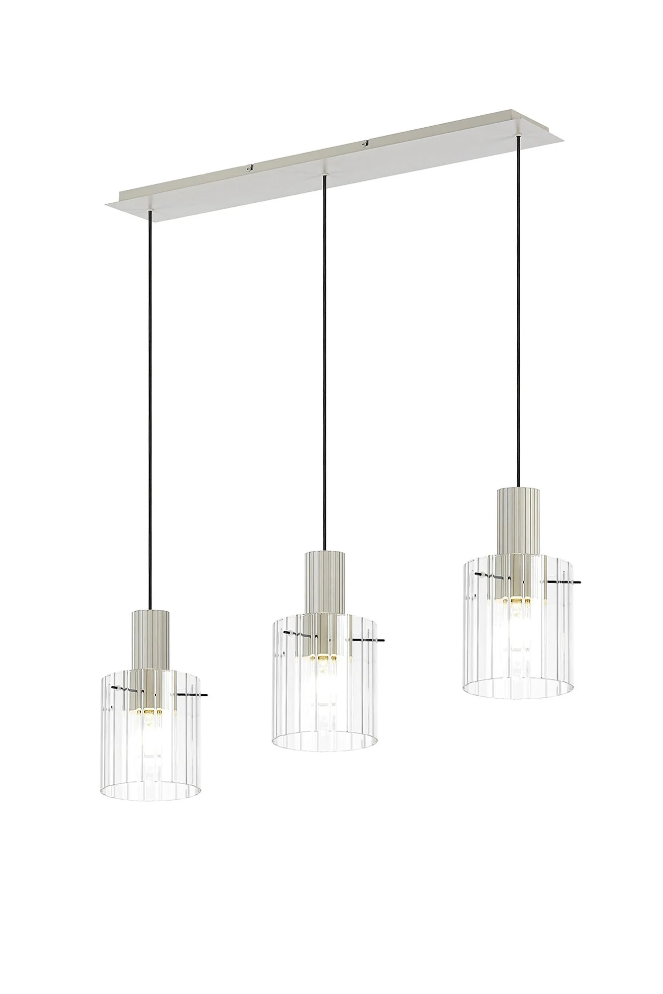 Hailey 3Lt Linear Pendant Wide Line Glass - Various Colours - Image 19