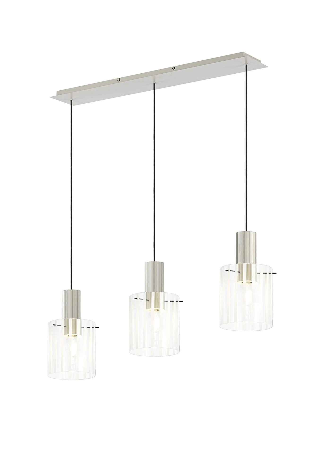 Hailey 3Lt Linear Pendant Wide Line Glass - Various Colours - Image 20