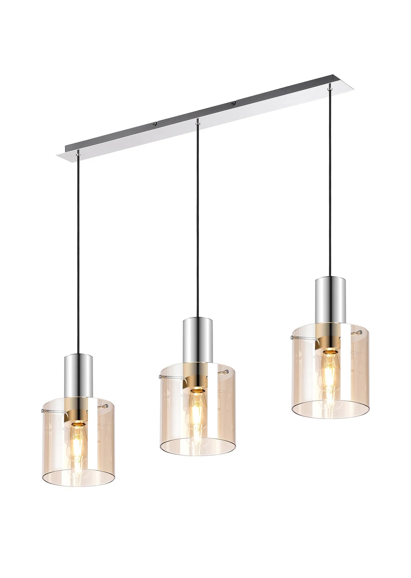 Hailey 3Lt Linear Pendant Wide Line Glass - Various Colours - Image 22